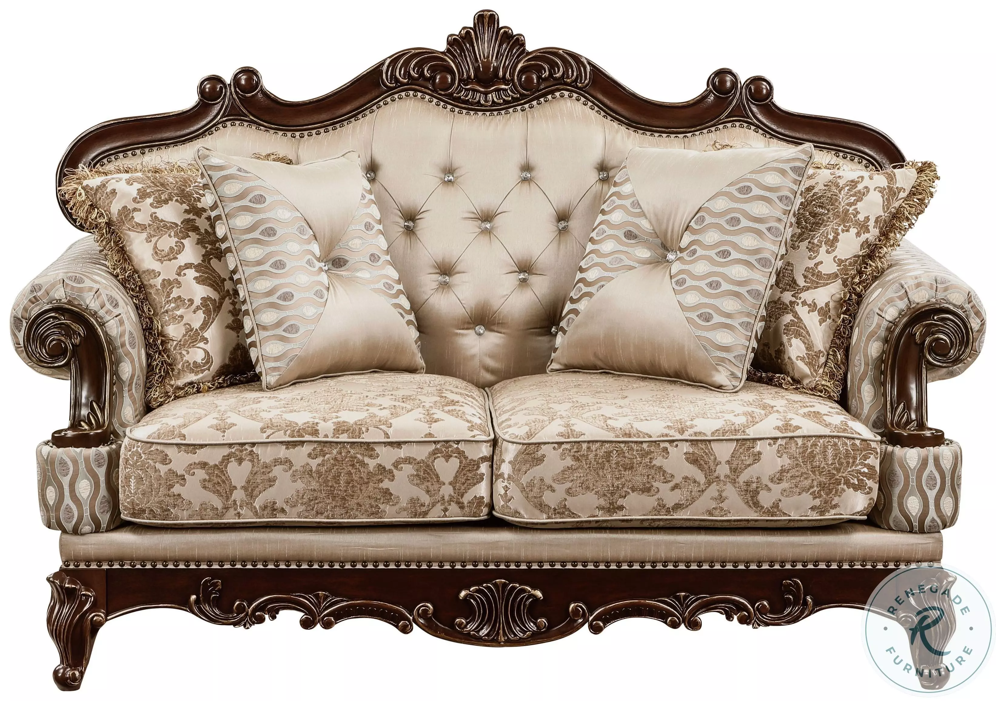 Balthasar Cherry Loveseat From Homelegance | Coleman Furniture