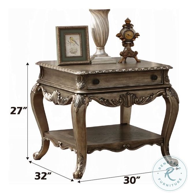 Ragenardus Vintage Oak Rectangular End Table