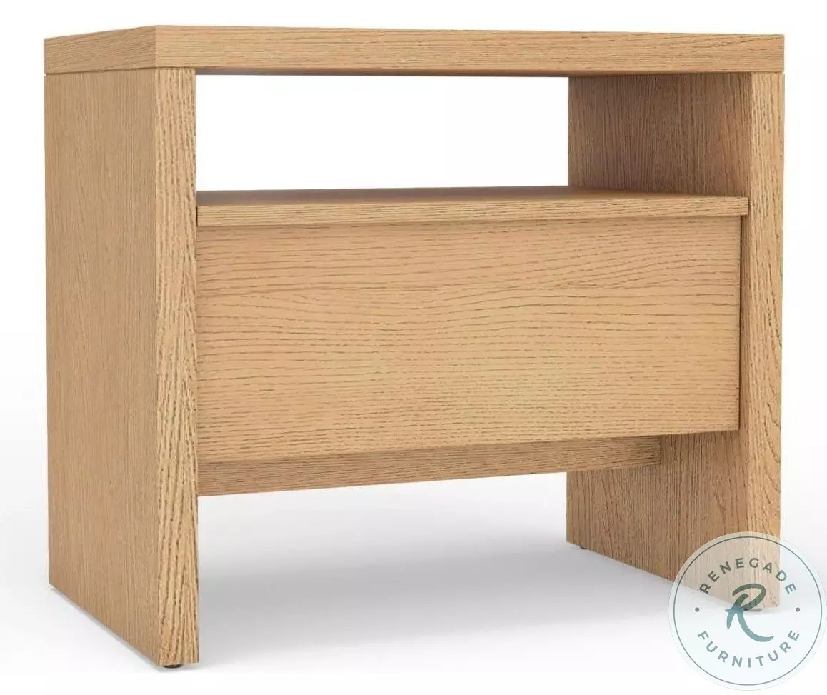 Flo Natural Nightstand From Alpine | Home Gallery Stores