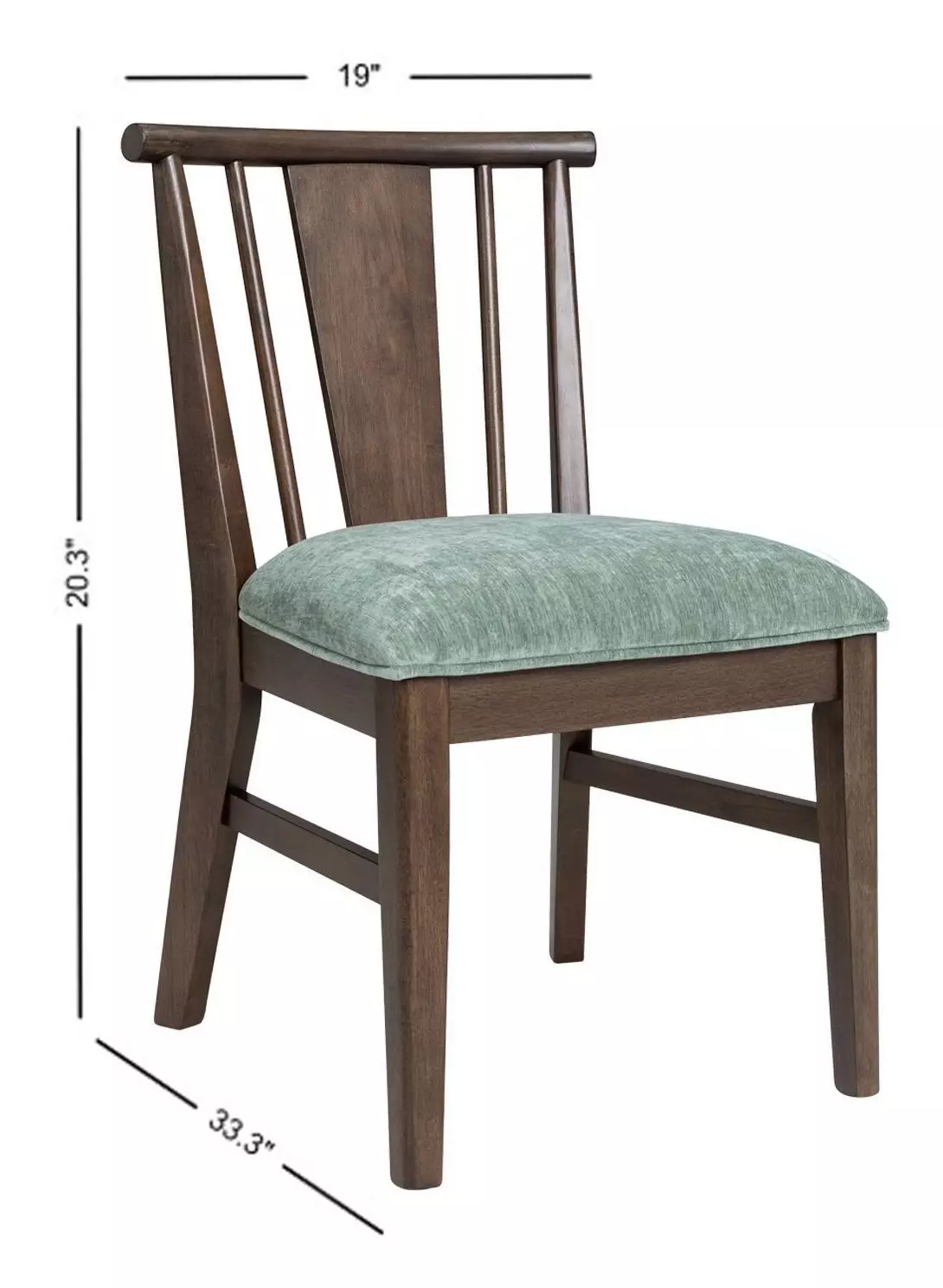 West End Sage Green and Saddle Brown Upholstered Spindle Side Chair Set of 2