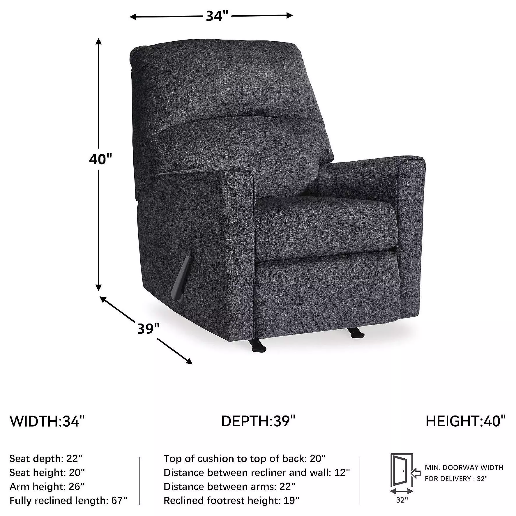 Altari Slate Recliner