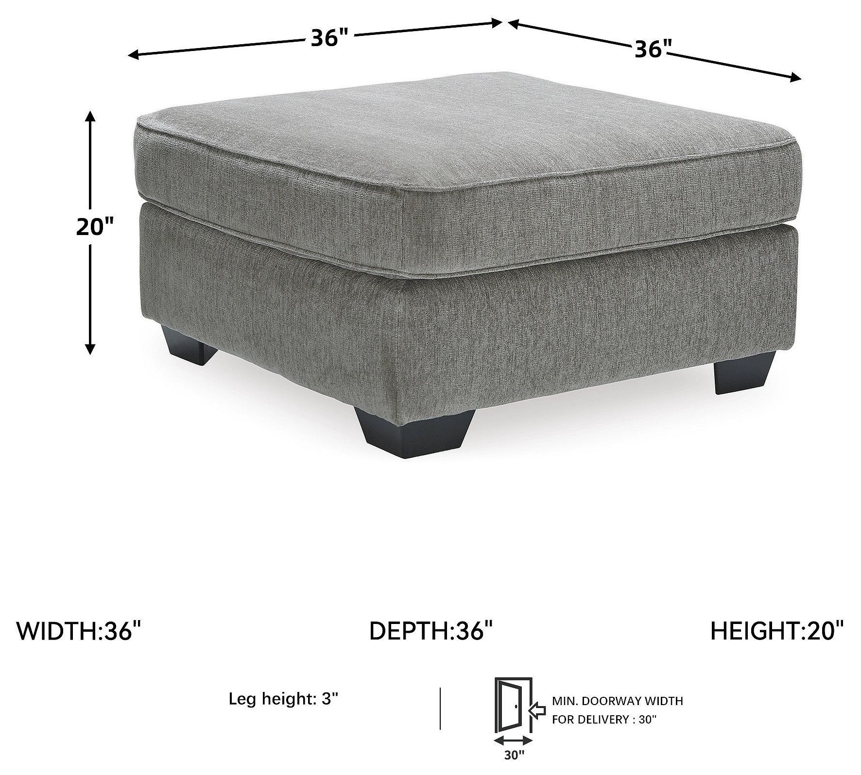 Altari Alloy Oversized Accent Ottoman