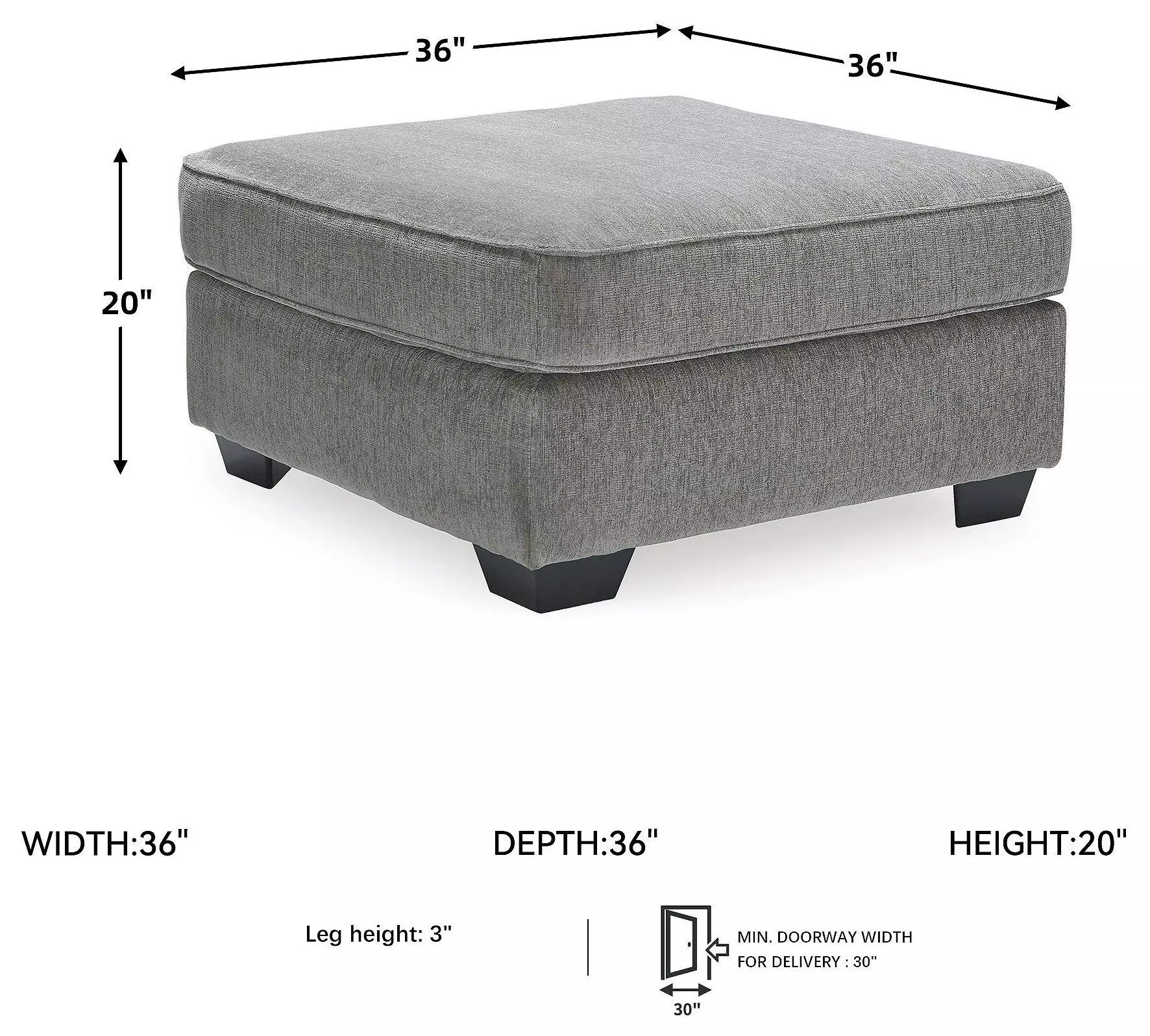 Altari Alloy Oversized Accent Ottoman