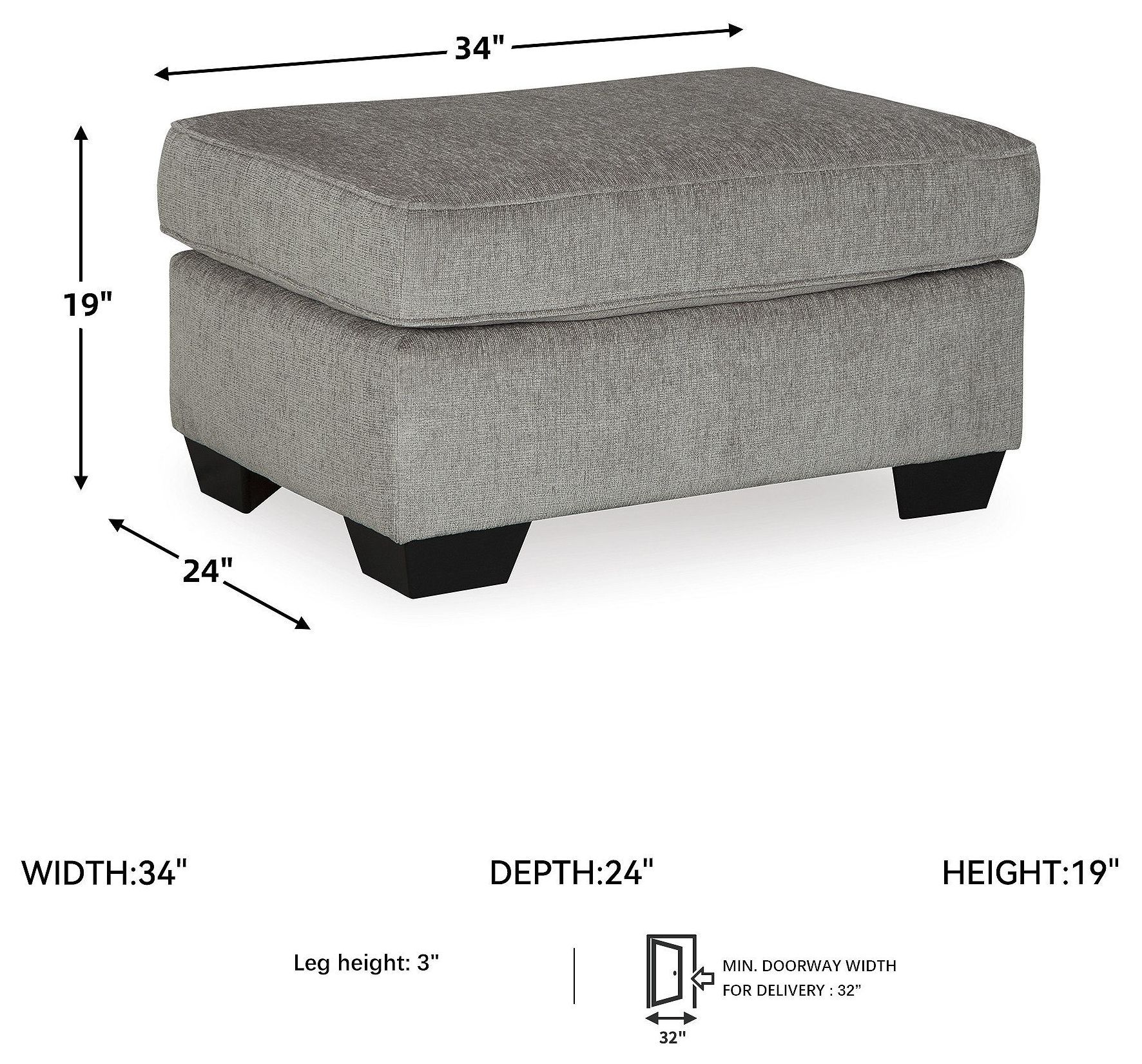 Altari Alloy Ottoman