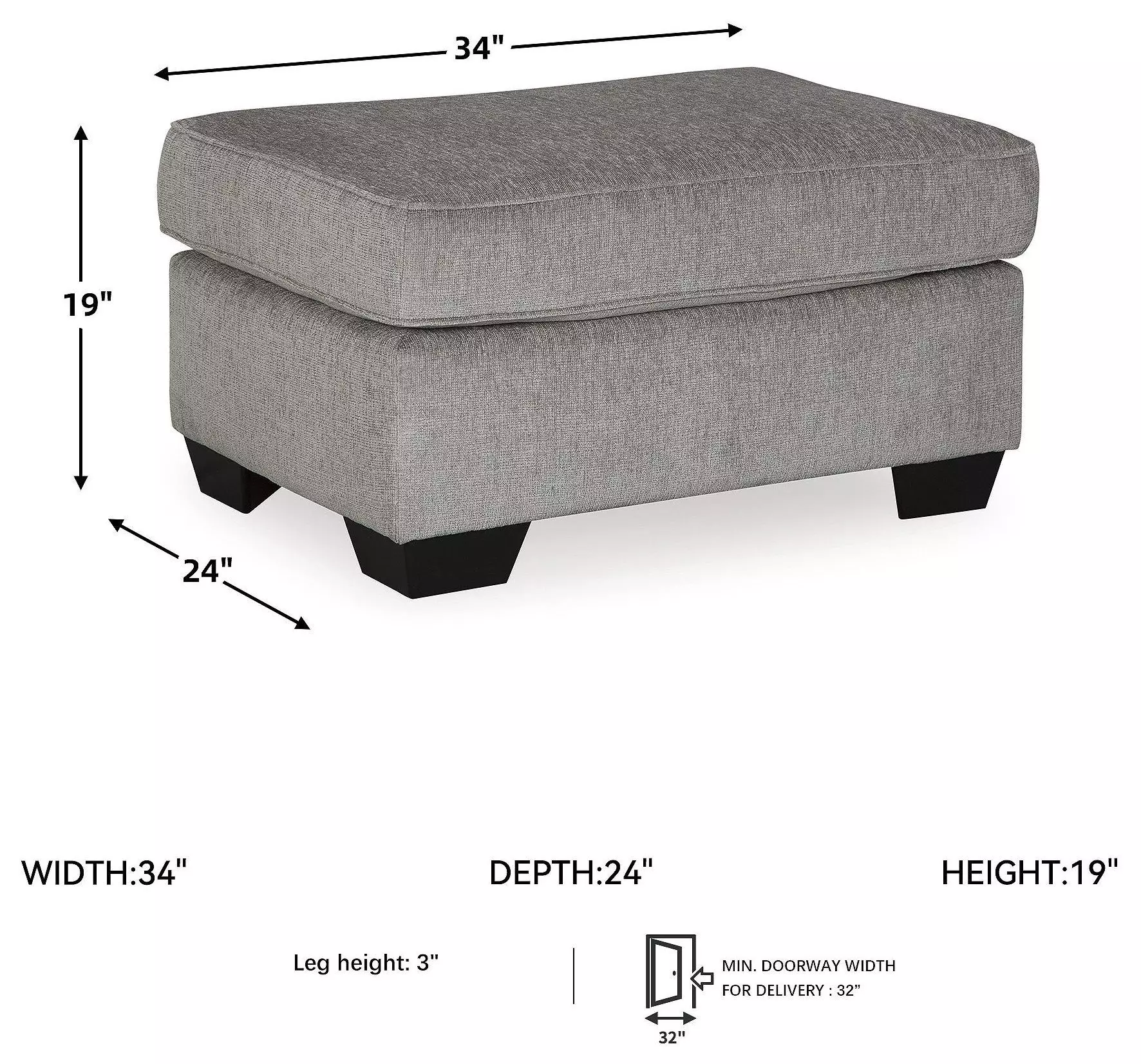 Altari Alloy Ottoman