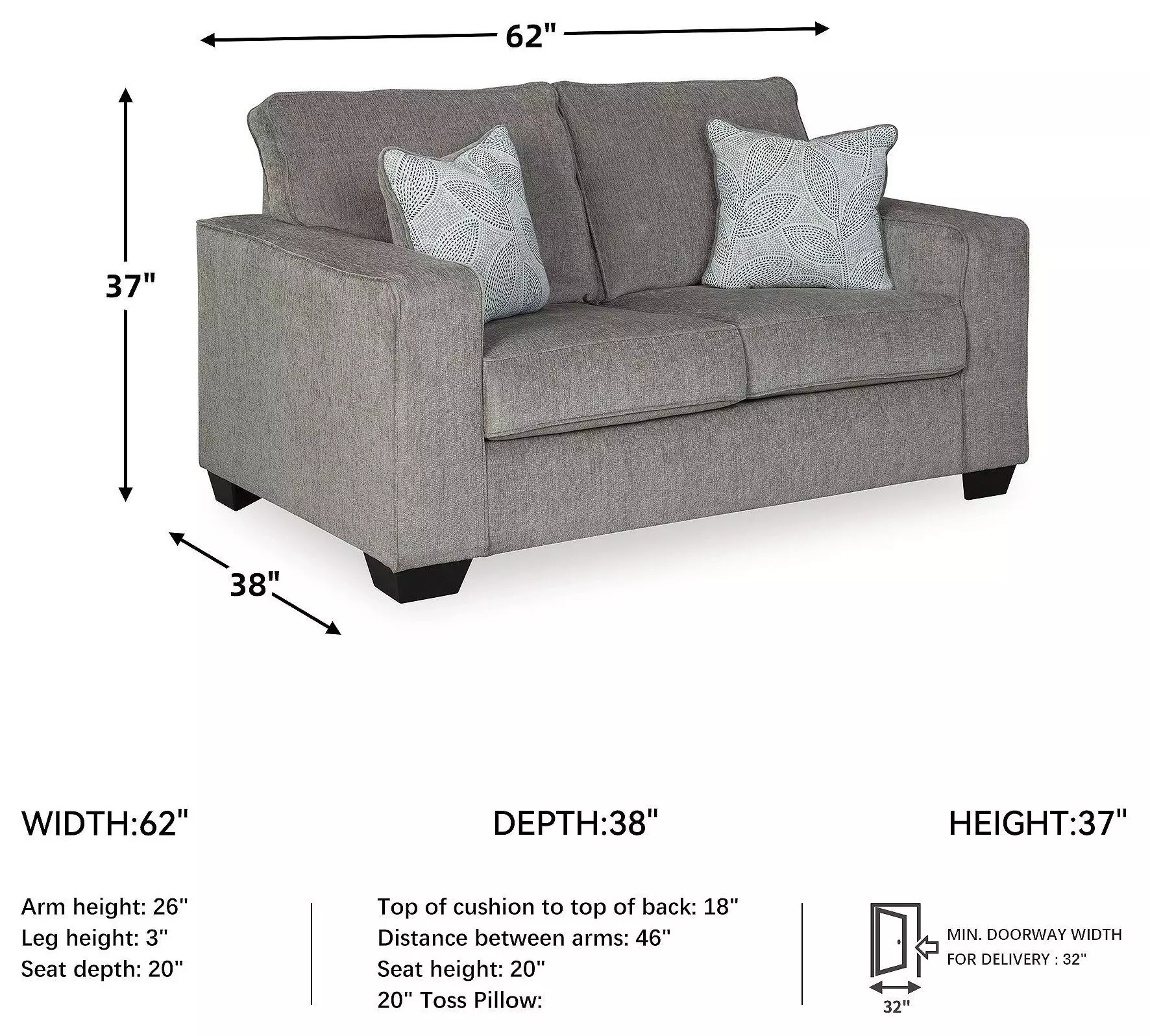 Altari Alloy 62" Loveseat