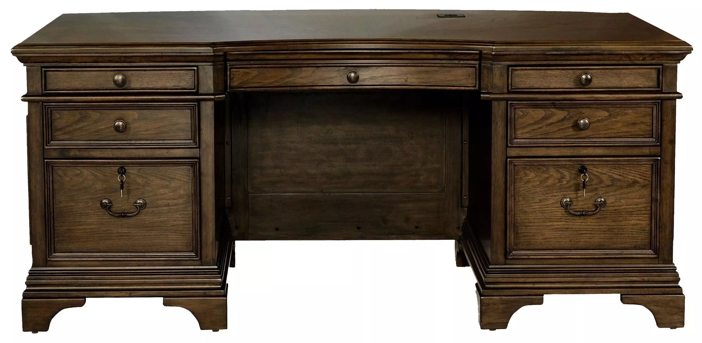 QUATTRO DESK 3連休セール1万円引き Hartshill Burnished Oak Executive Desk From Coaster Furniture