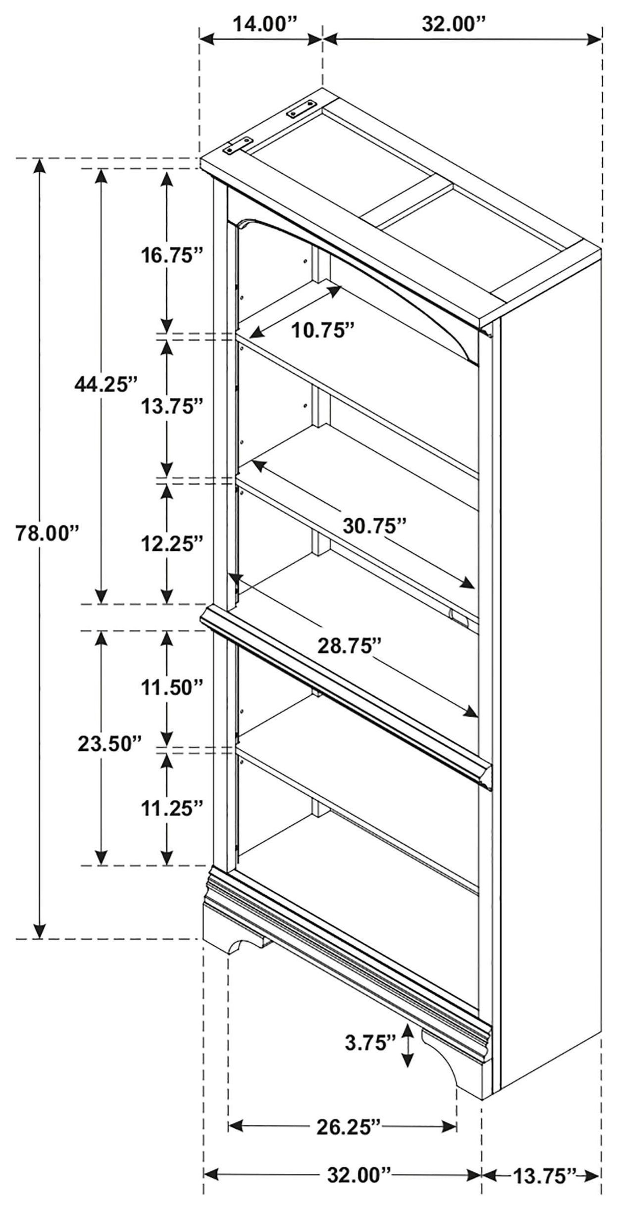 Hartshill Burnished Oak Bookcase