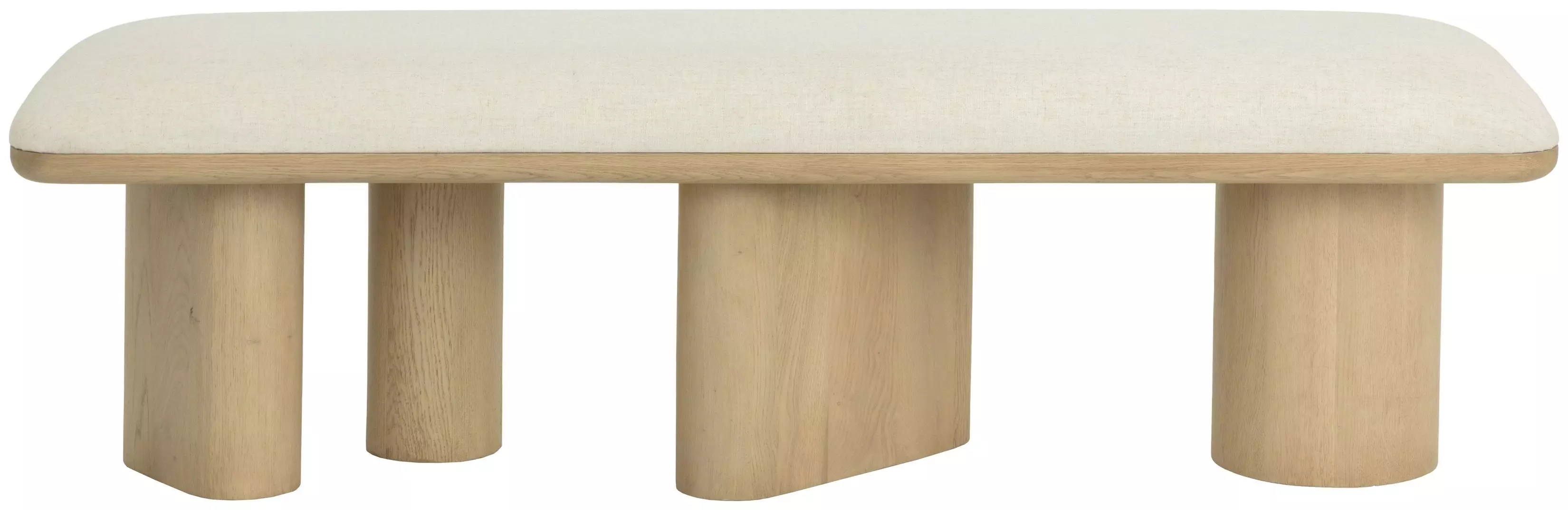 Hiro Geralt Linen Performance Fabric 64" Accent Bench