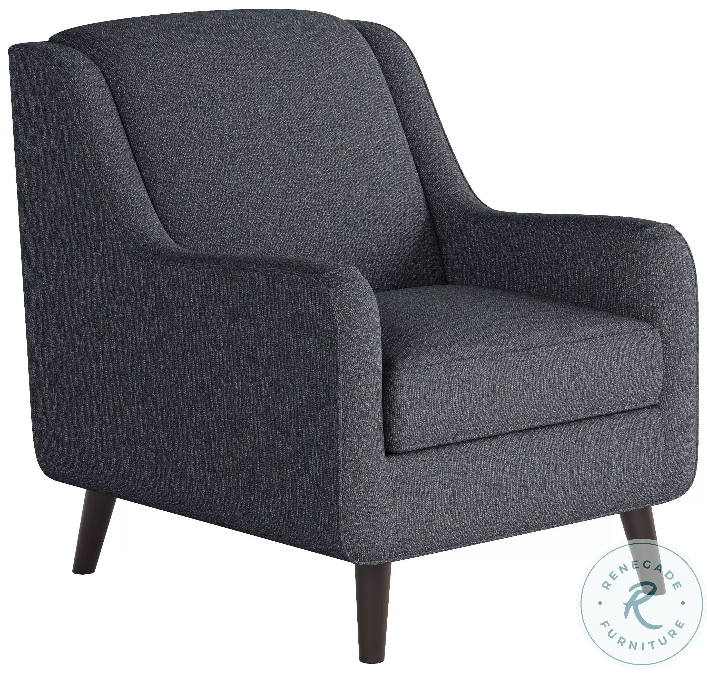 Truth or Dare Blue Navy Sloped Arm Accent Chair From Southern Home