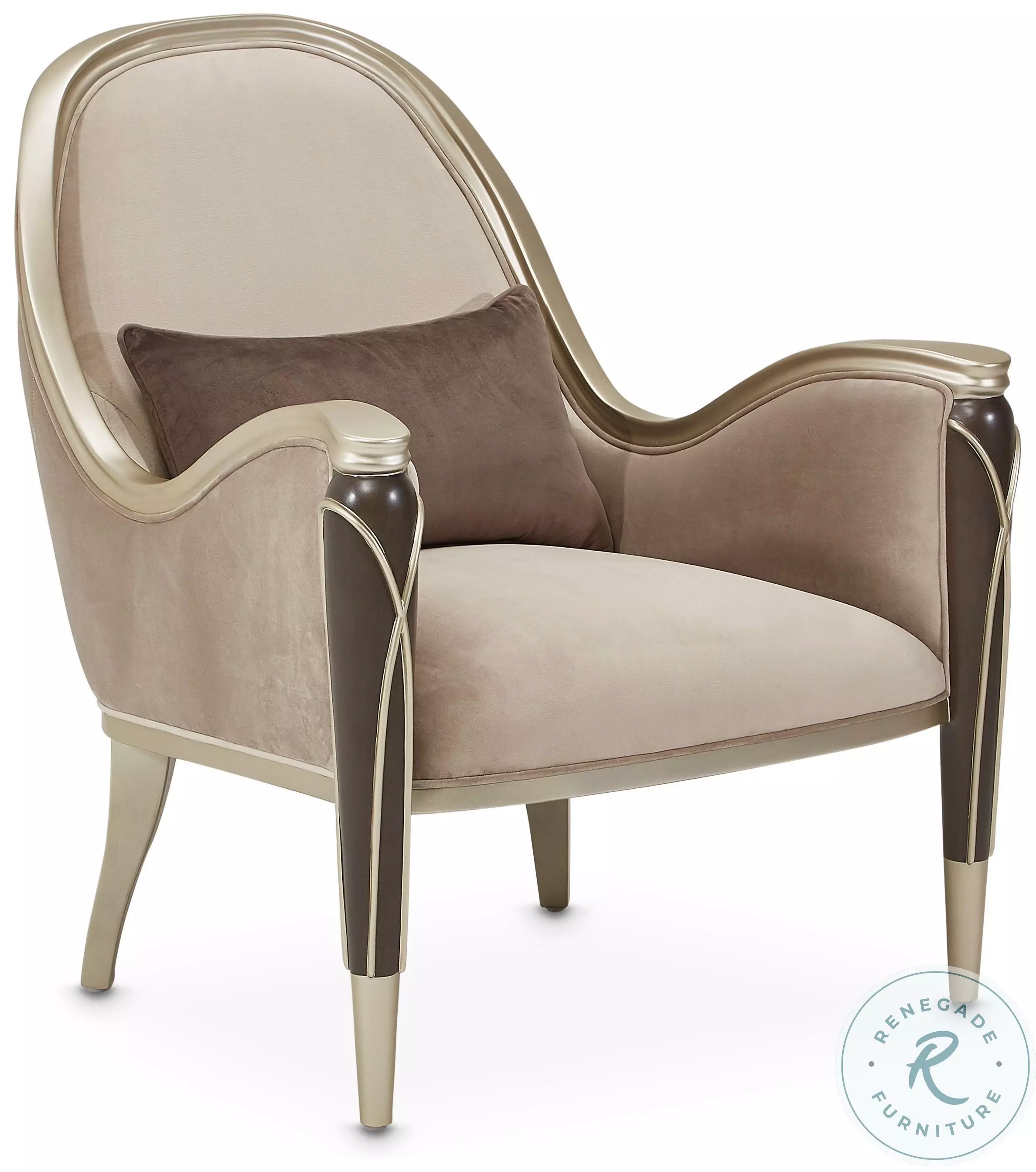 Villa Cherie Porcini Accent Chair From Michael Amini | Coleman