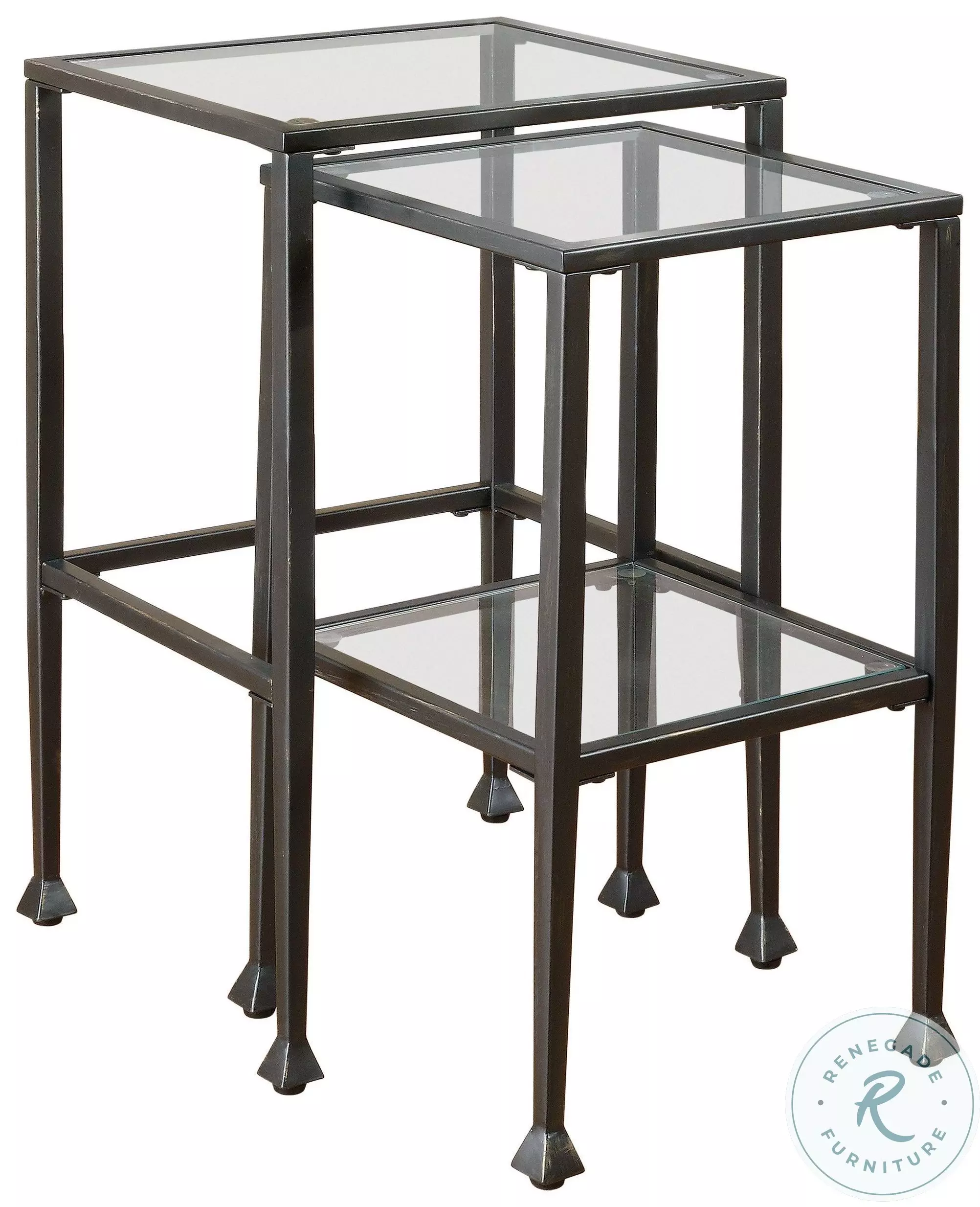 901073 Black Metal Large Nesting Table Set from Coaster (901073