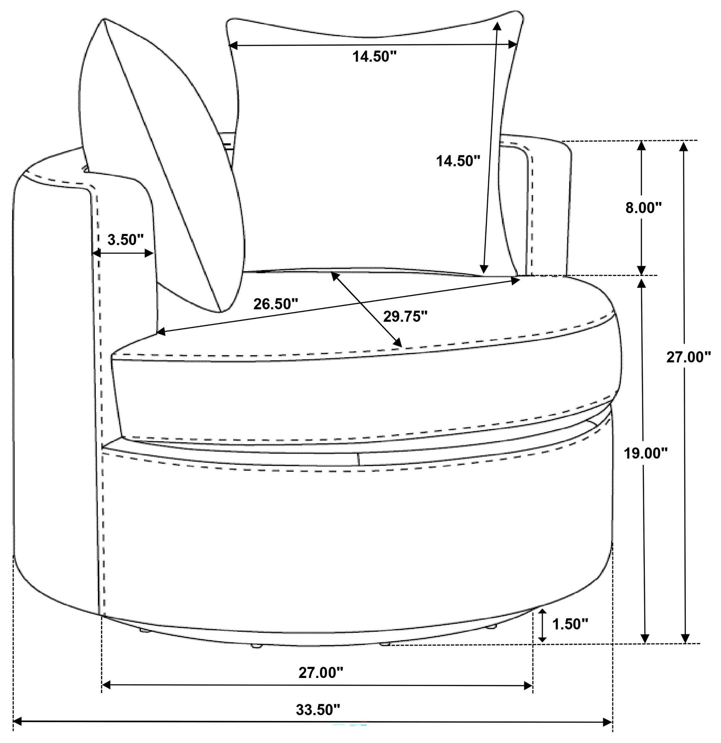 Debbie Burnt Orange Boucle Swivel Chair