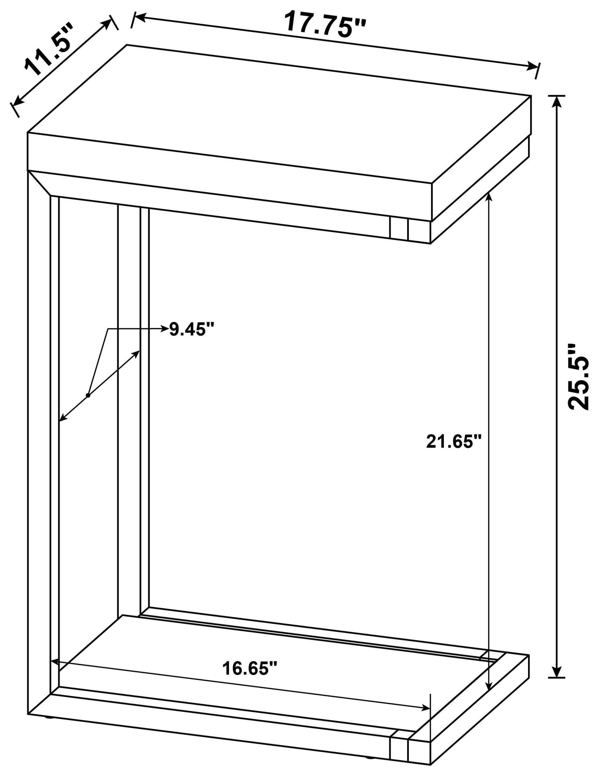 Beck Cement And Black Accent Table