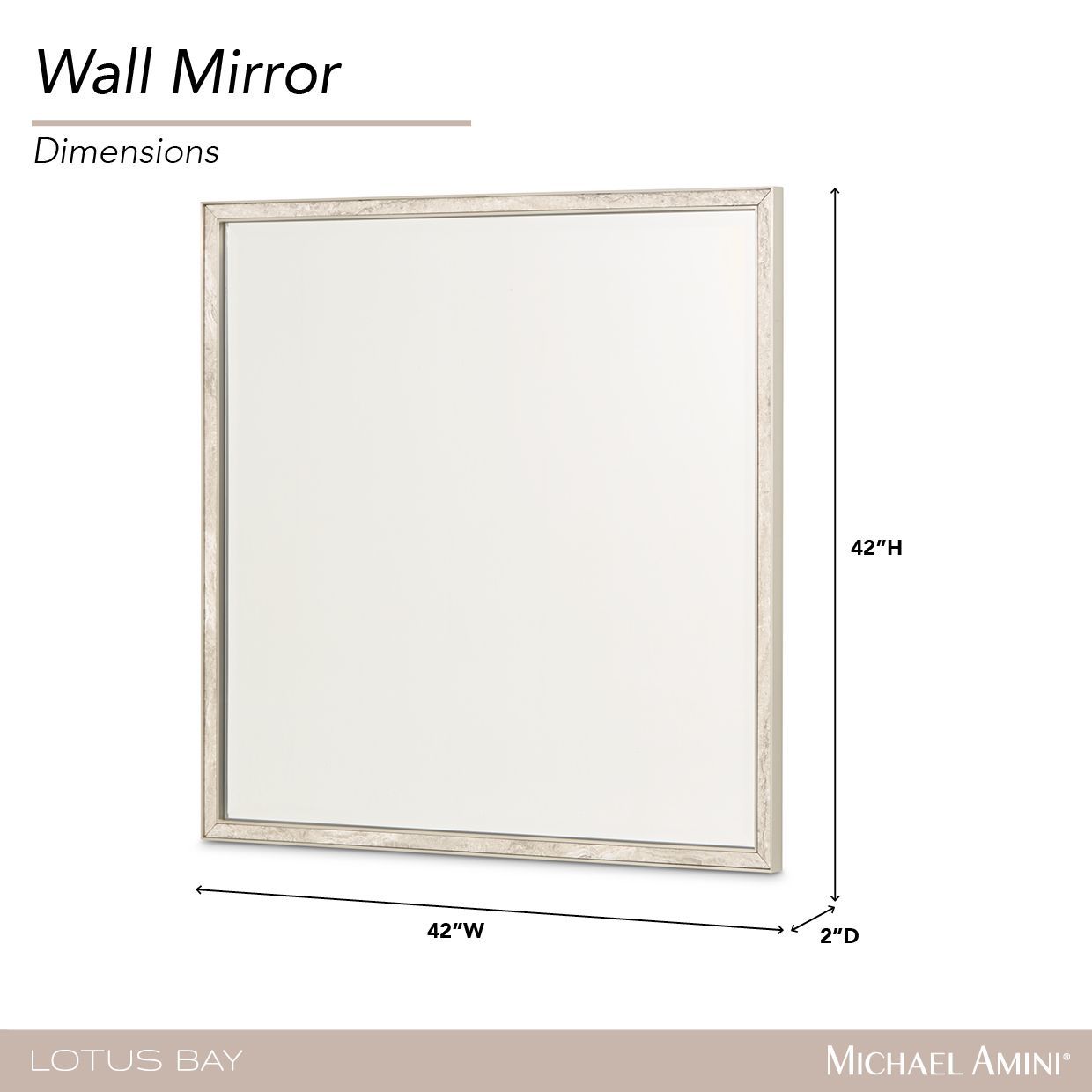 Lotus Bay Sand Rectangular Dresser Mirror