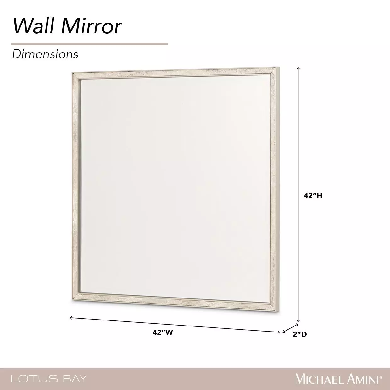 Lotus Bay Sand Rectangular Dresser Mirror