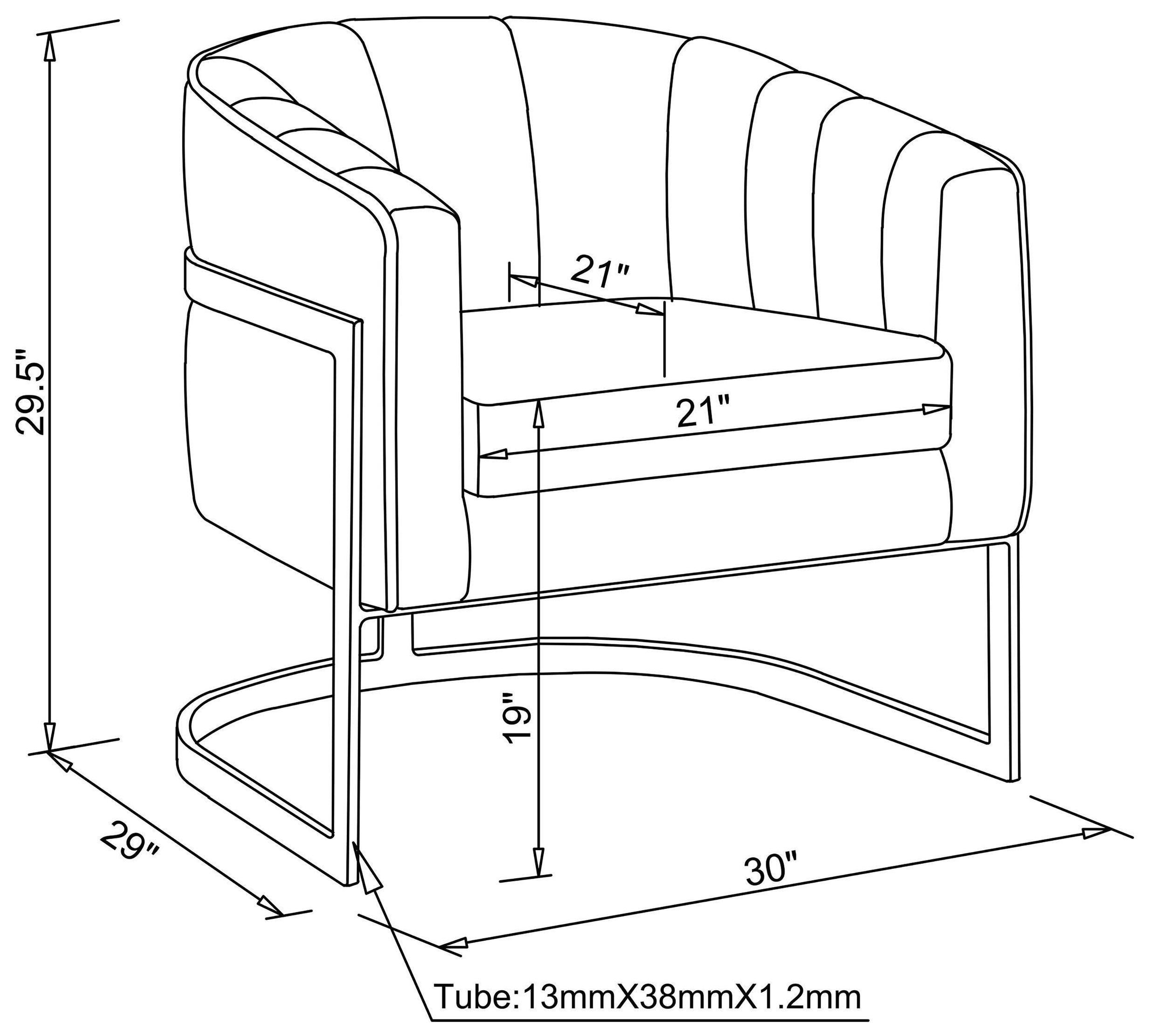 Joey Dark Grey And Gold Accent Chair