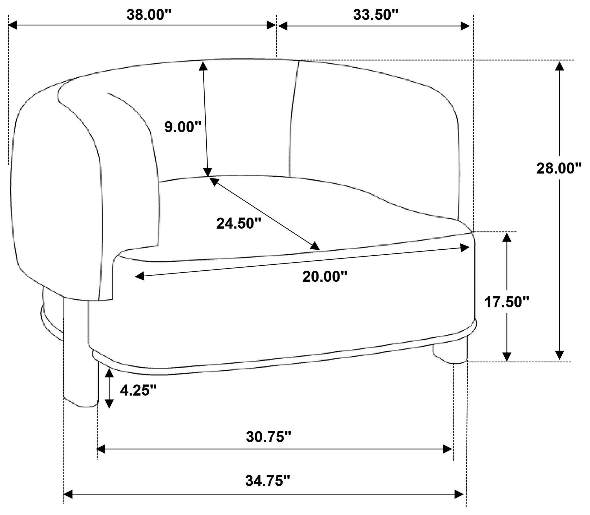 Lawler Brown Boucle Barrel Back Accent Chair