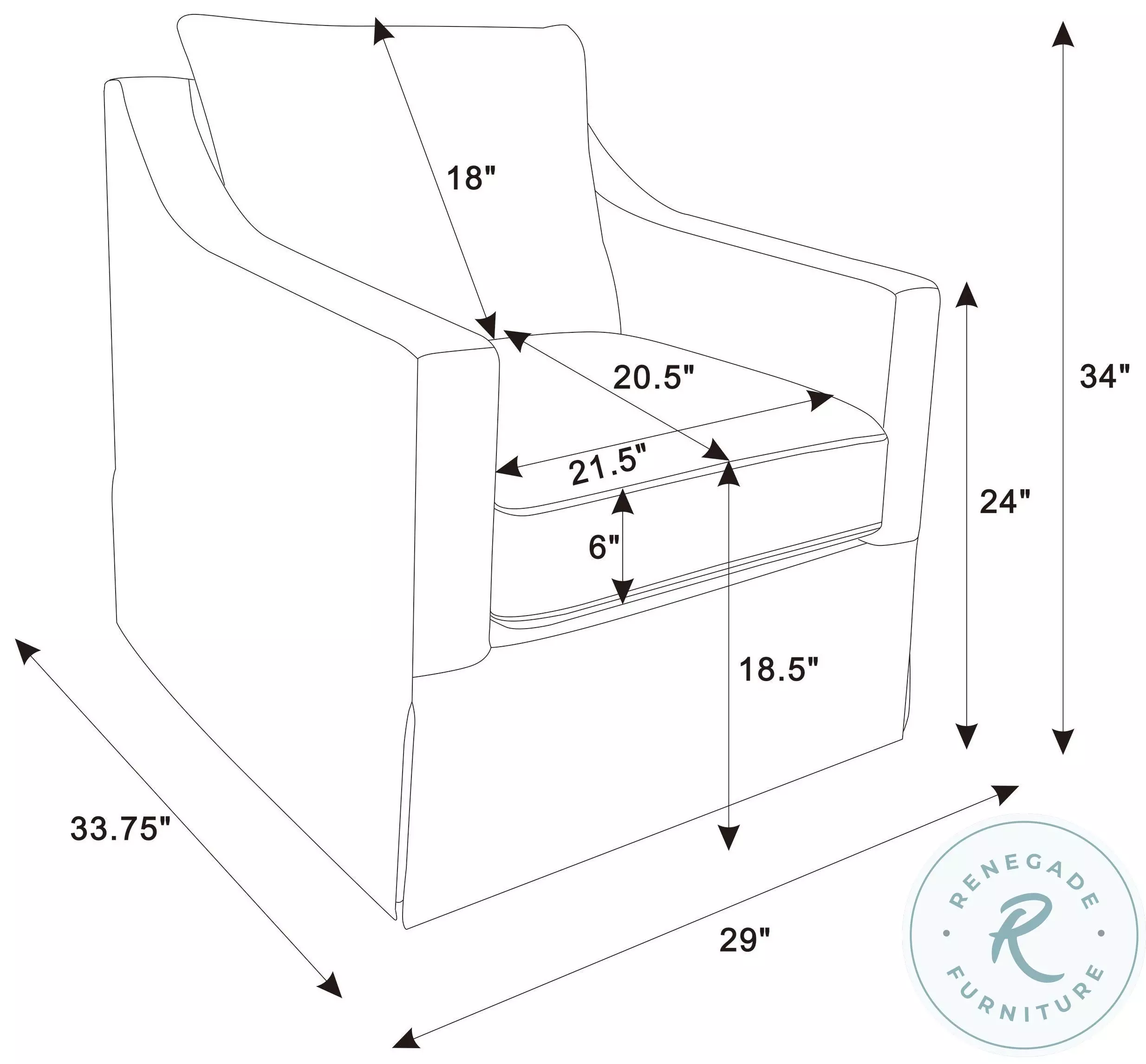 Winter Beige Sloped Arm Swivel Accent Chair