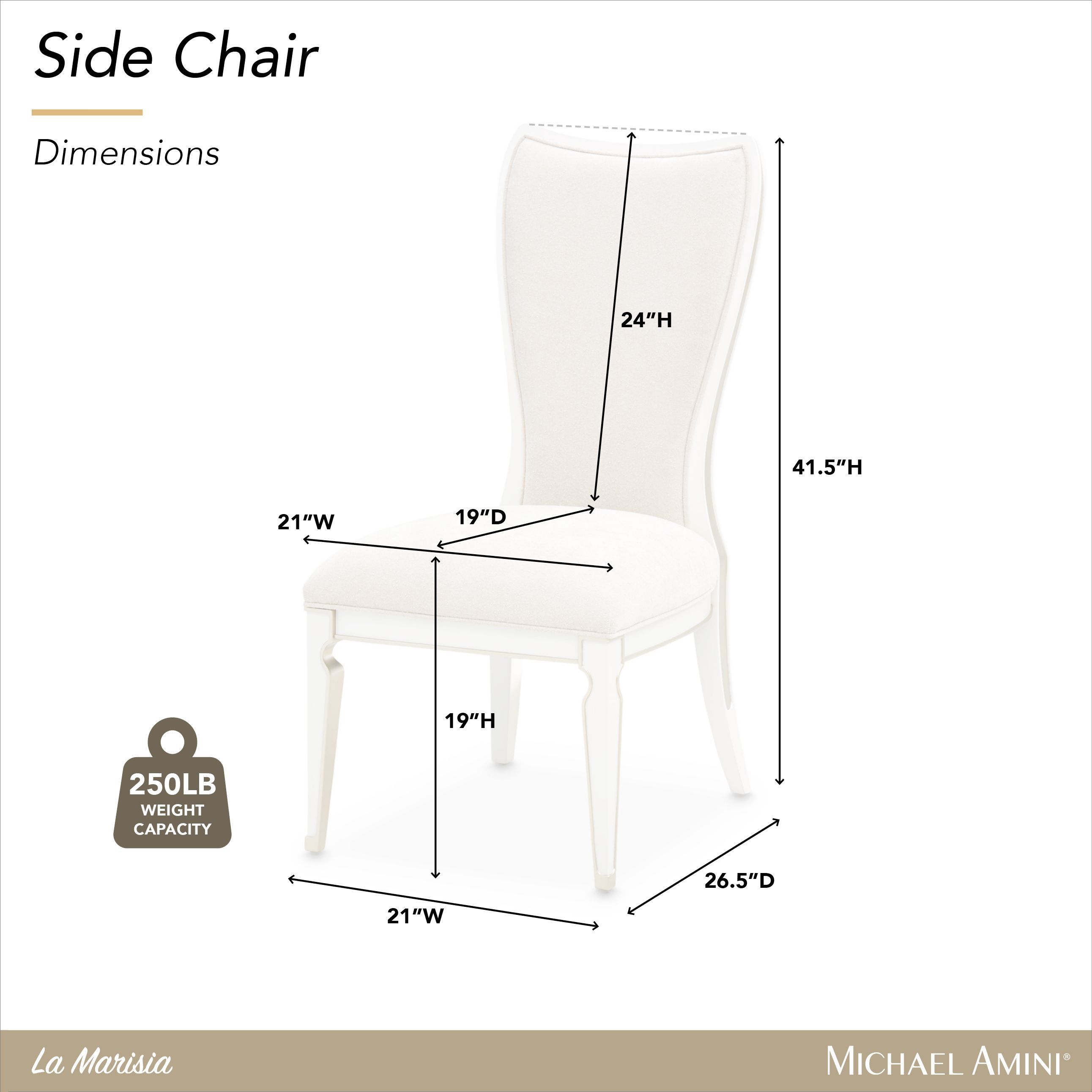 La Marisia Creamy Pearl and Tranquil Dining Side Chair