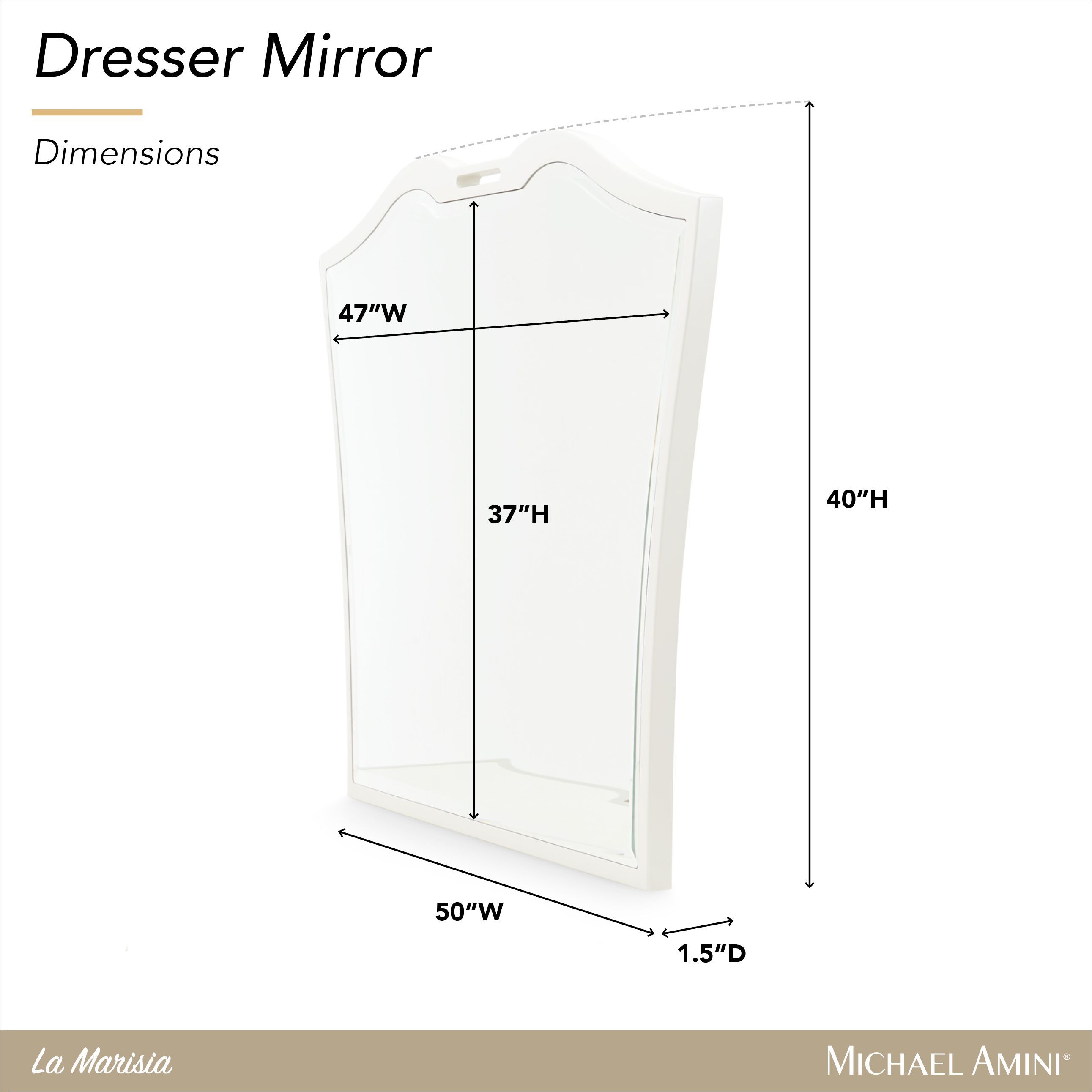 La Marisia Creamy Pearl Dresser Mirror
