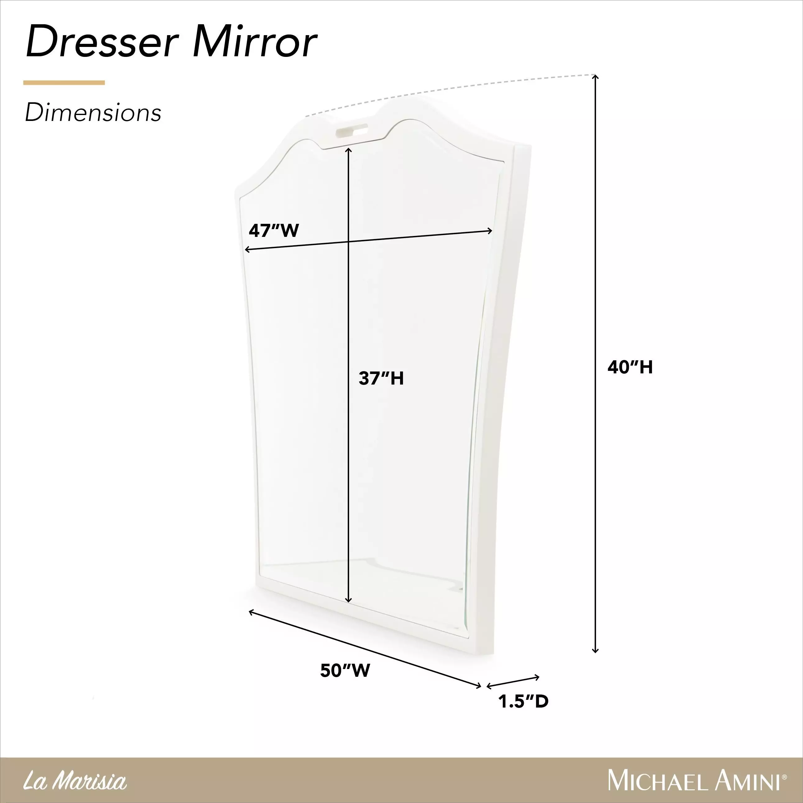 La Marisia Creamy Pearl Dresser Mirror