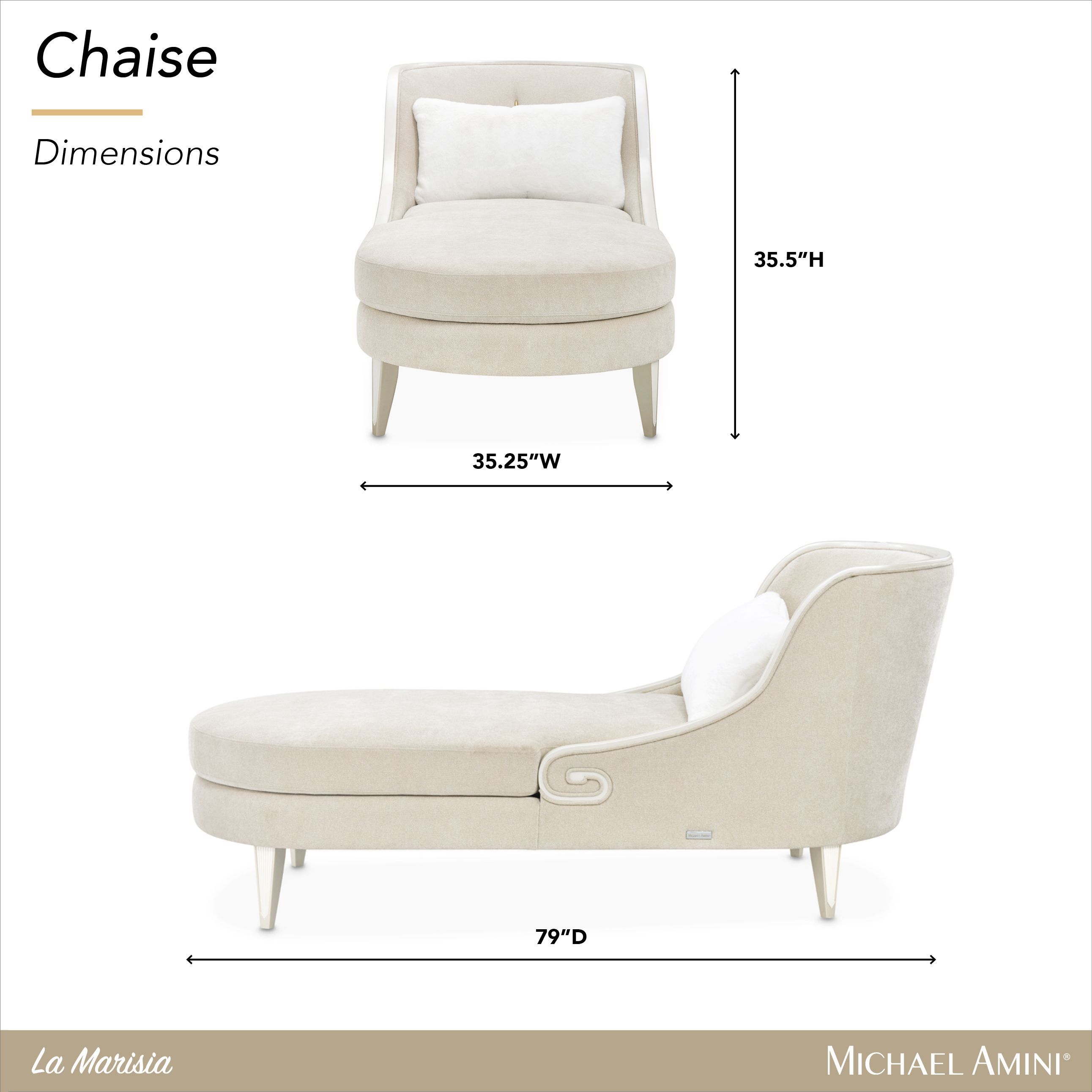 La Marisia Tranquil and Light Champagne Chaise