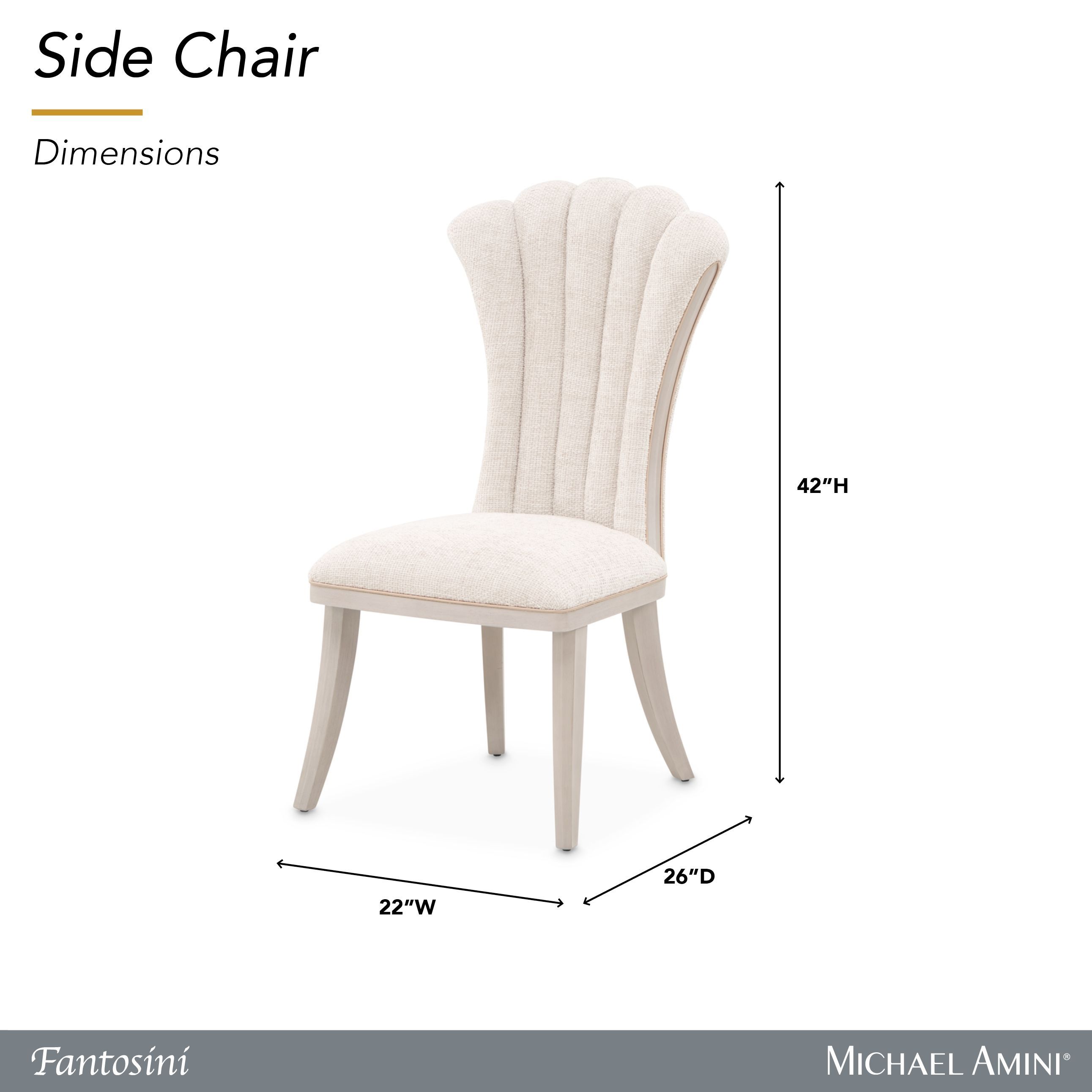 Fantosini Cappuccino Upholstered Dining Side Chair Set of 2