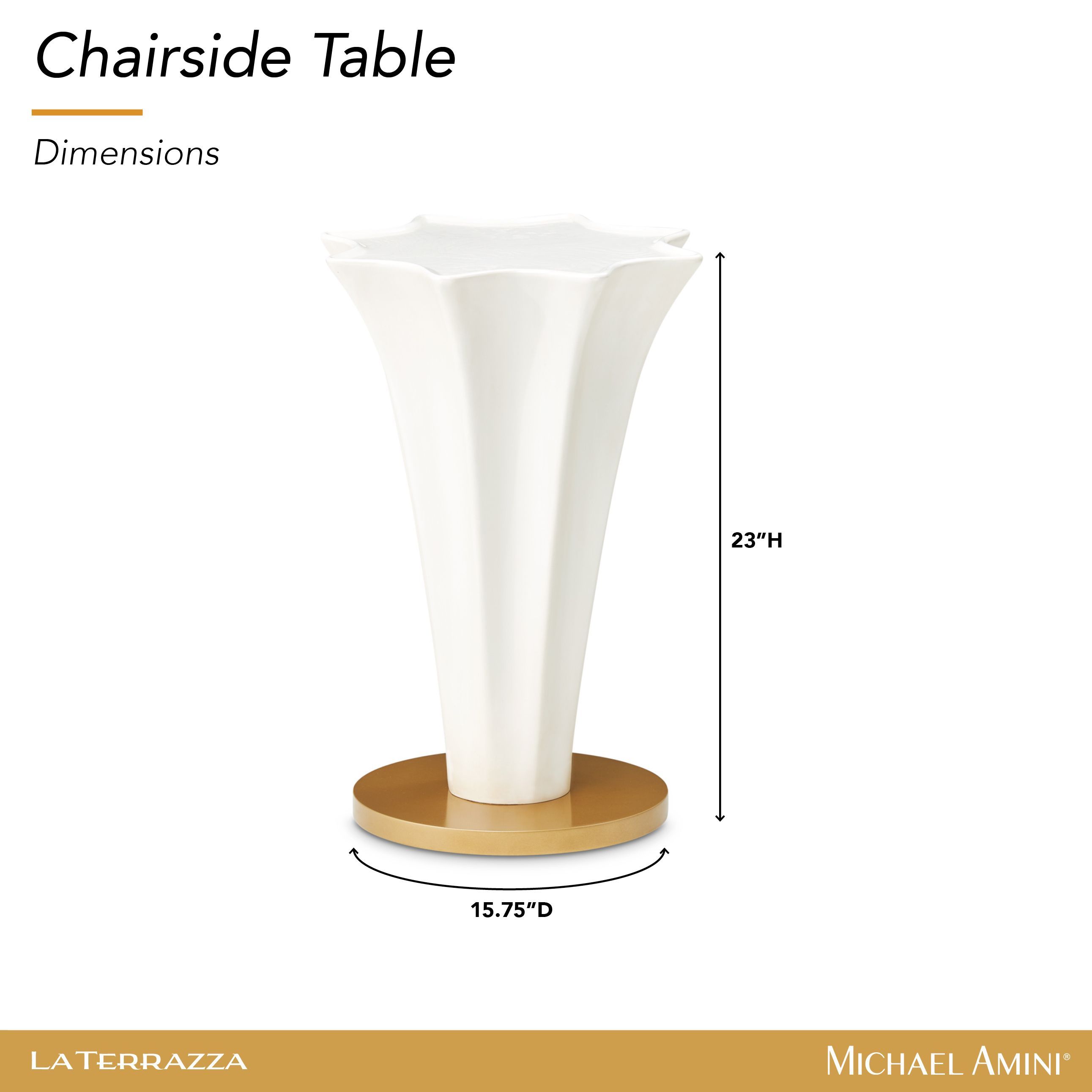 La Terrazza Creamy Pearl Octagonal Chairside Table