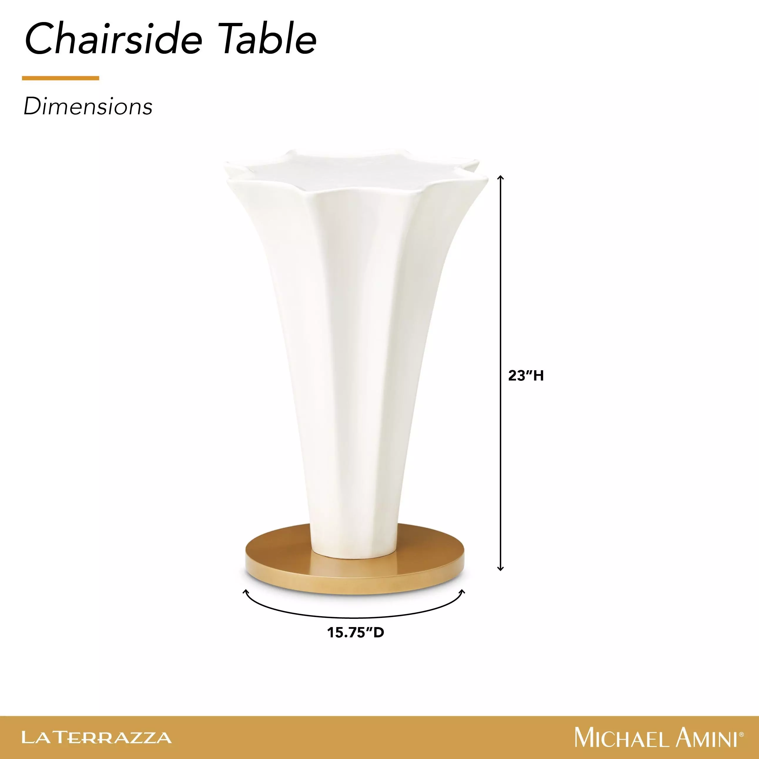 La Terrazza Creamy Pearl Octagonal Chairside Table