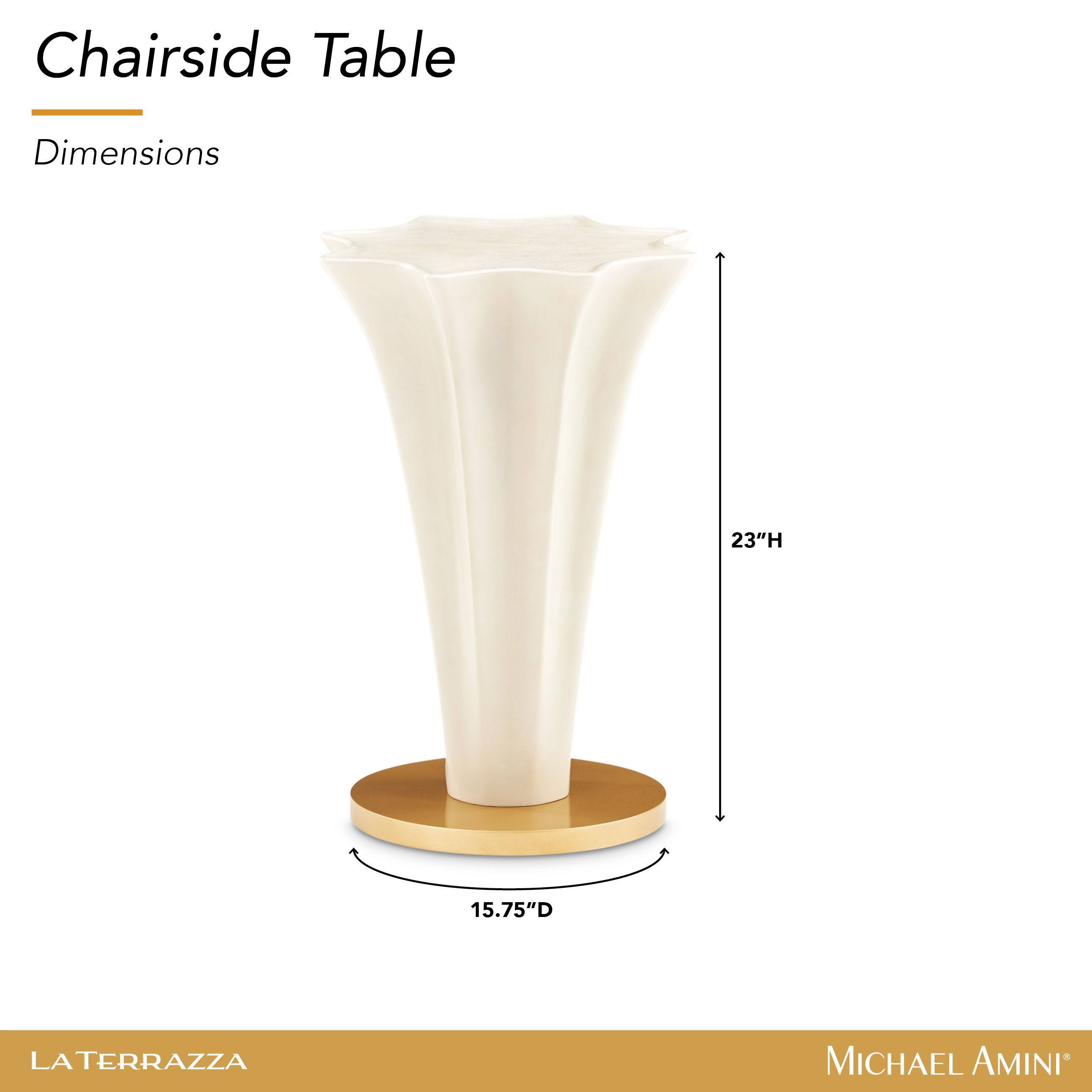 La Terrazza Silver Mist Octagonal Chairside Table