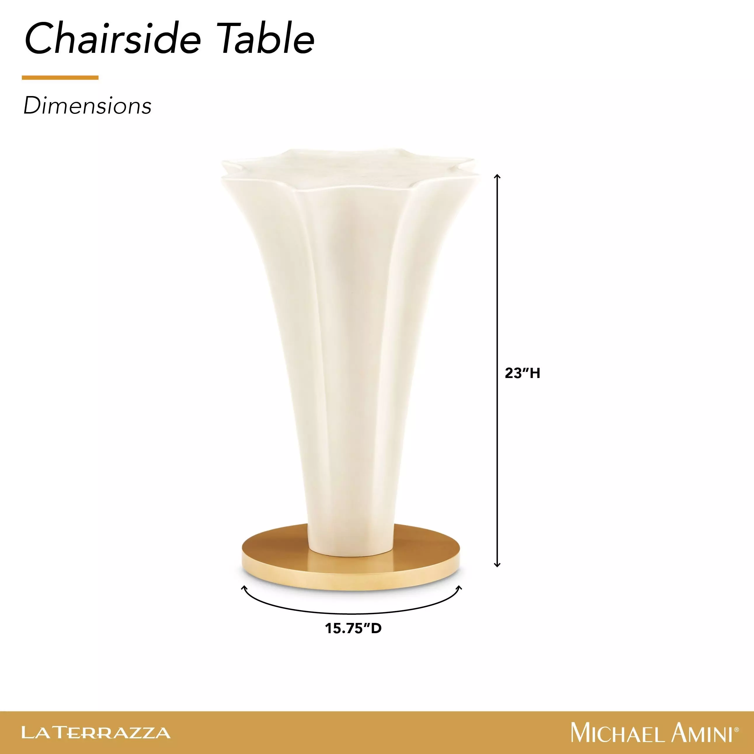 La Terrazza Silver Mist Octagonal Chairside Table