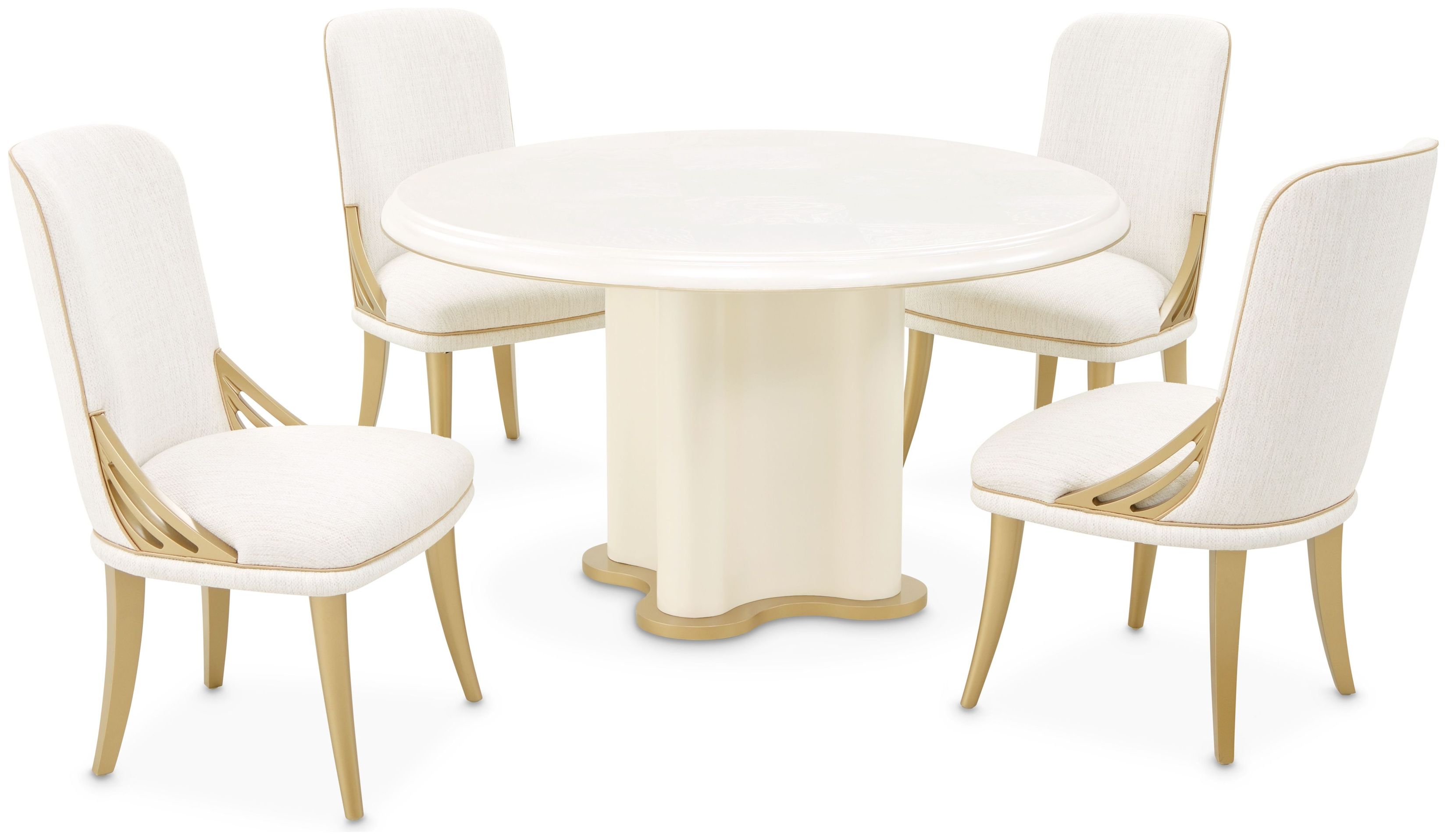 La Terrazza Creamy Pearl Round Dining Room Set from Michael Amini
