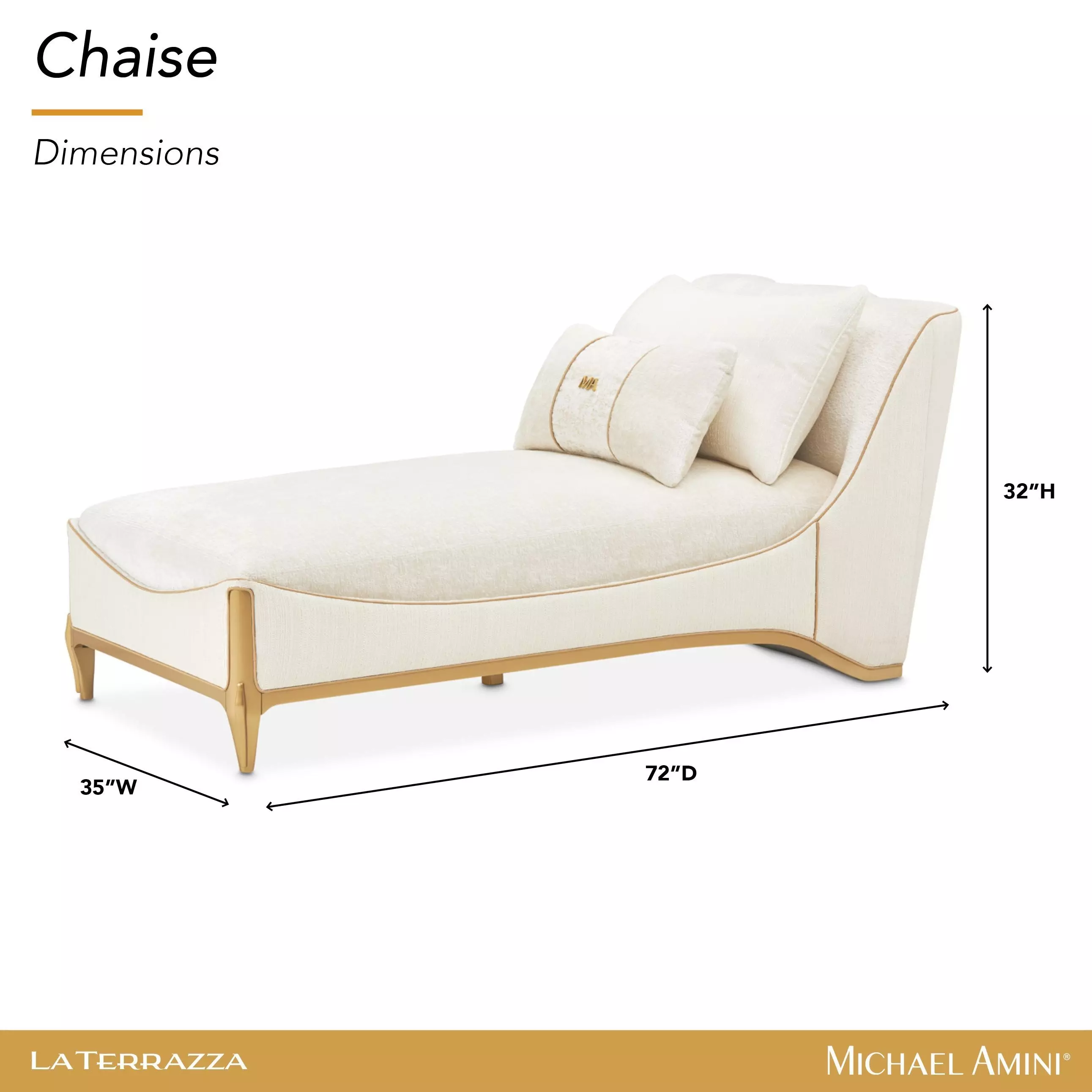 La Terrazza Starlight 35" Chaise