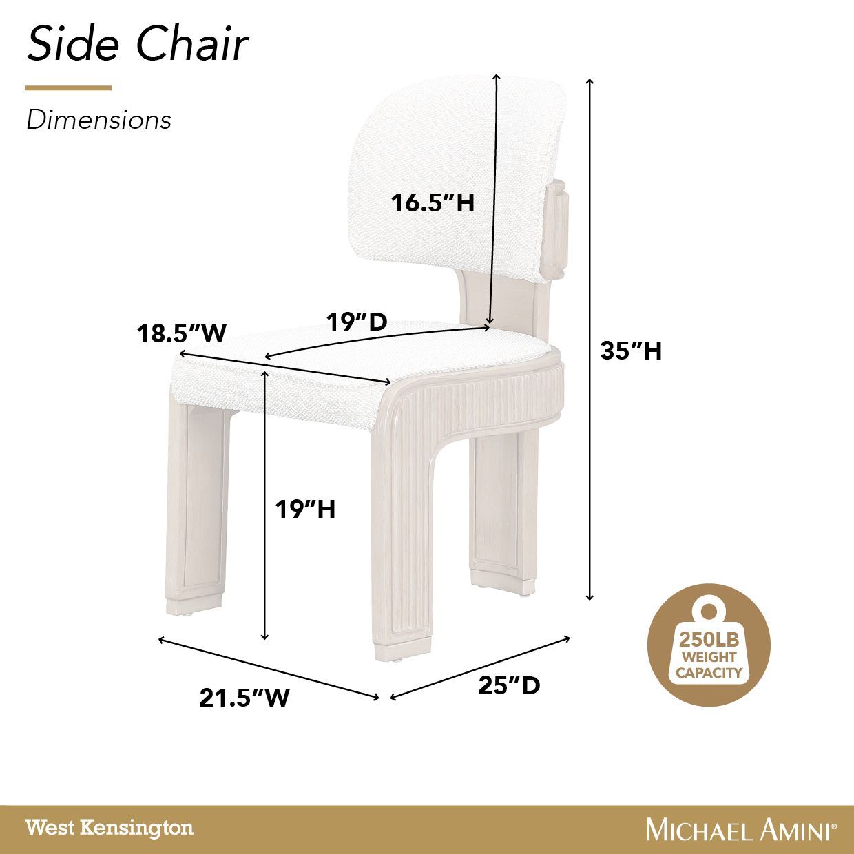 West Kensington Buff and Sea Salt Caramel Upholstered Dining Side Chair Set of 2
