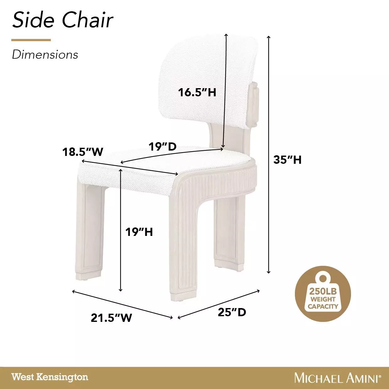 West Kensington Buff and Sea Salt Caramel Upholstered Dining Side Chair Set of 2