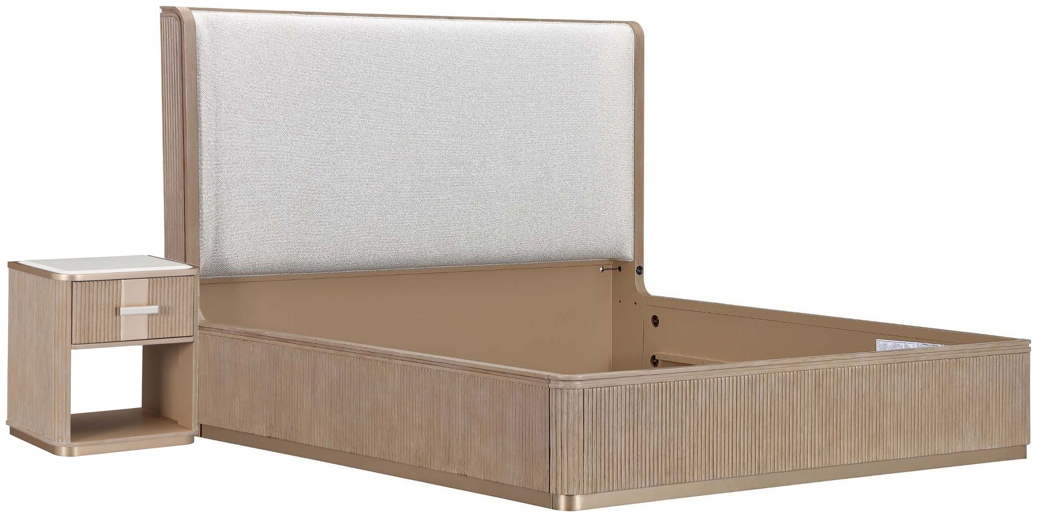 【somi】VAKT.SHOULDER/BEIGE West Kensington Buff and Sea Salt Caramel Upholstered Platform