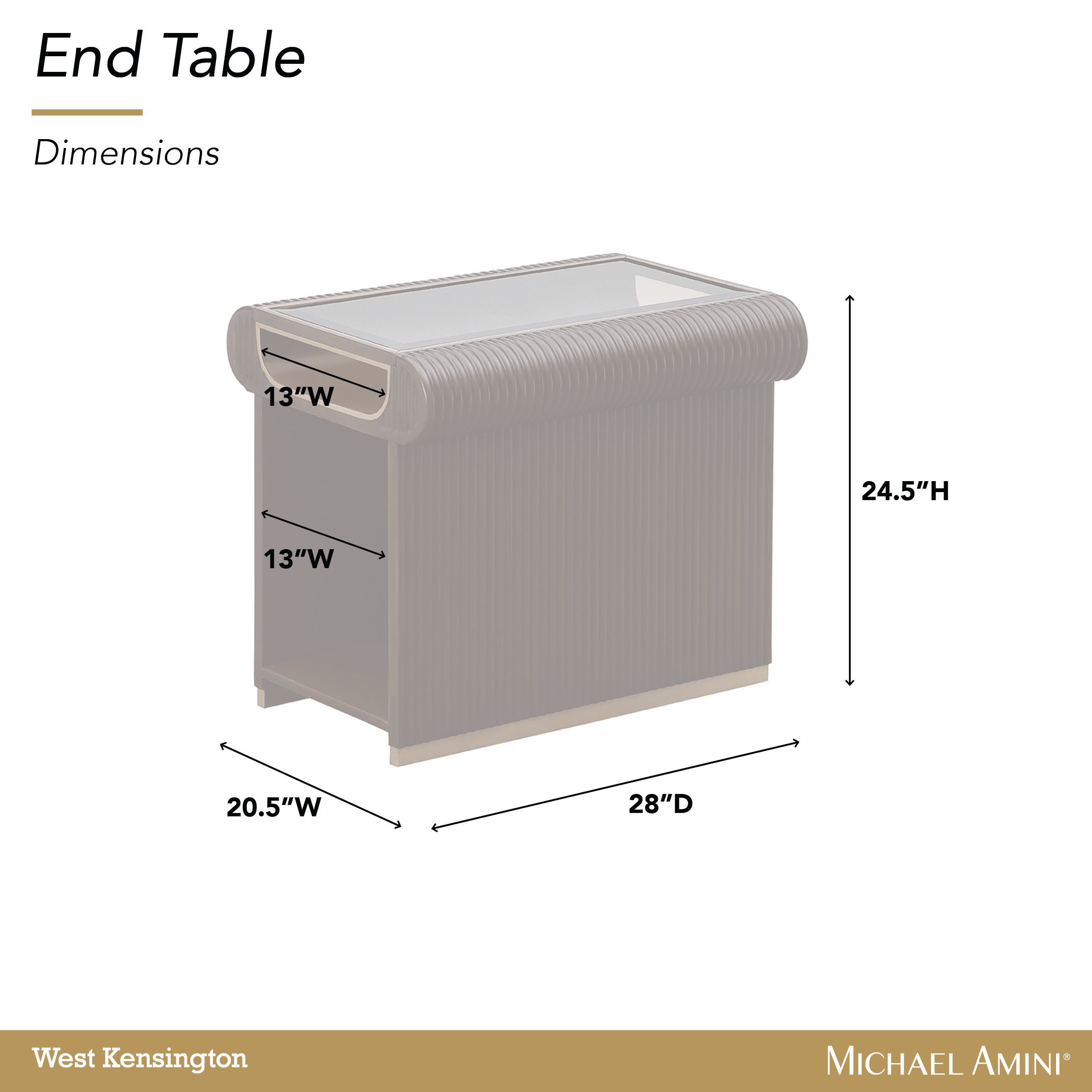 West Kensington Medium Espresso Rectangular End Table