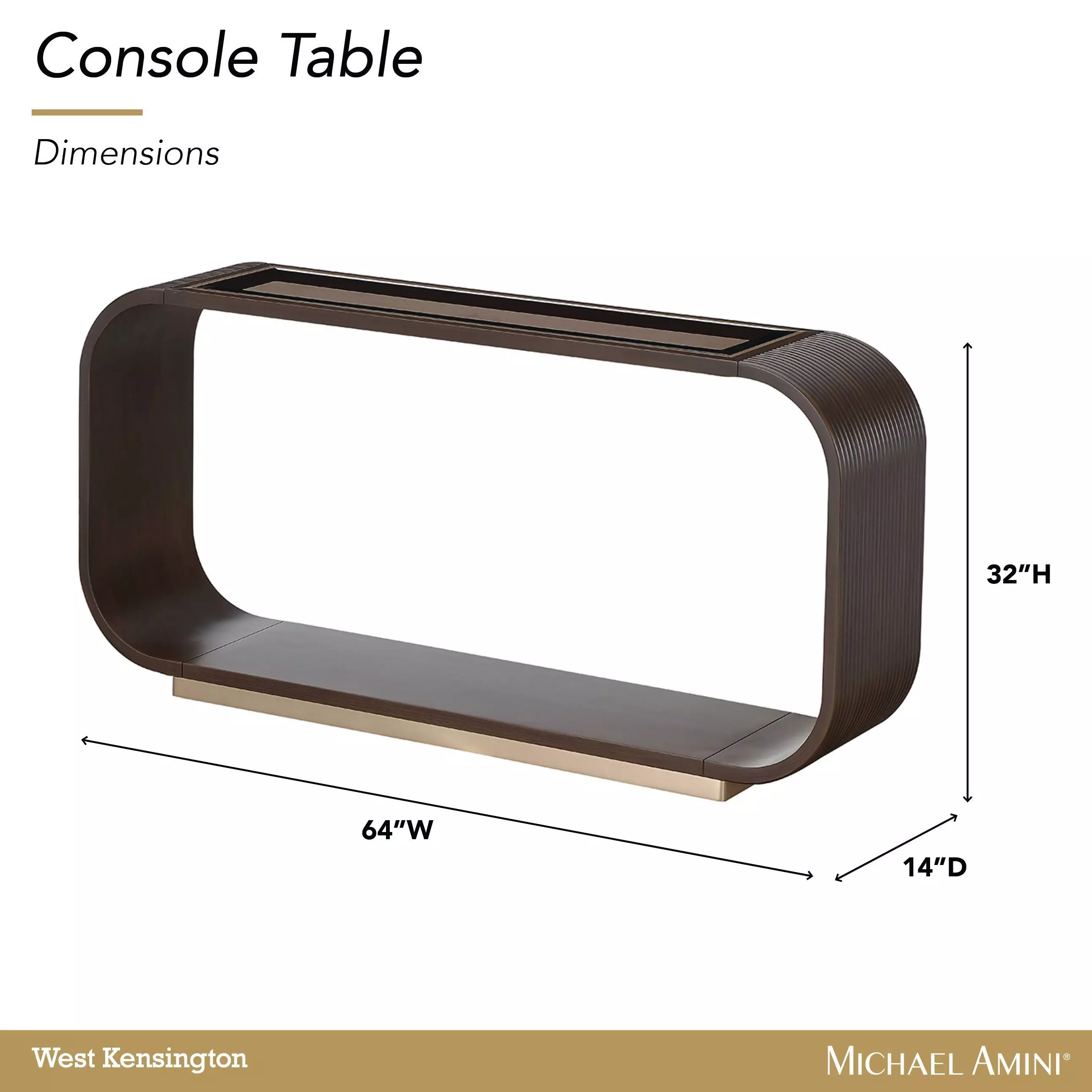 West Kensington Medium Espresso Rectangular Console Table