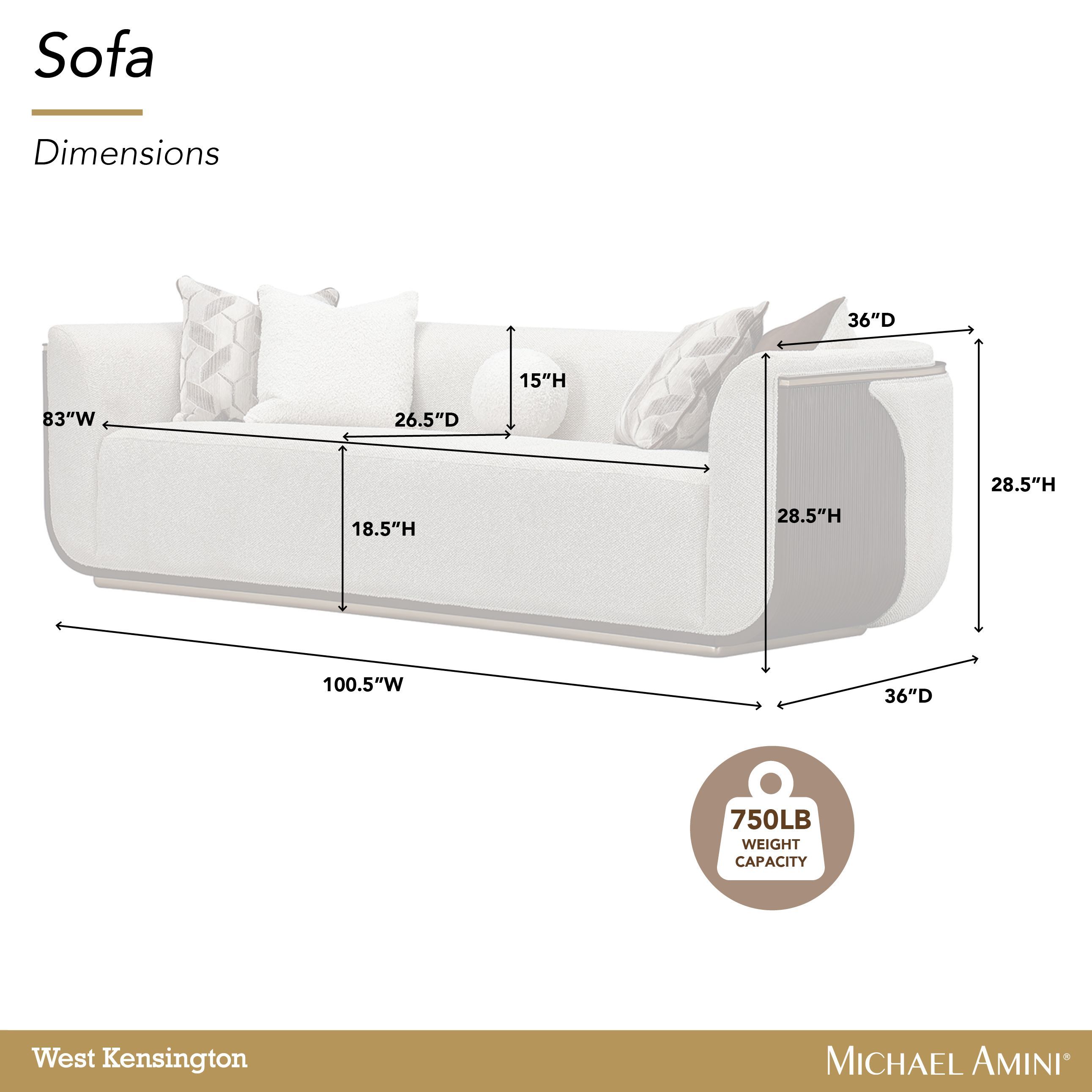 West Kensington Buff and Medium Espresso Sofa