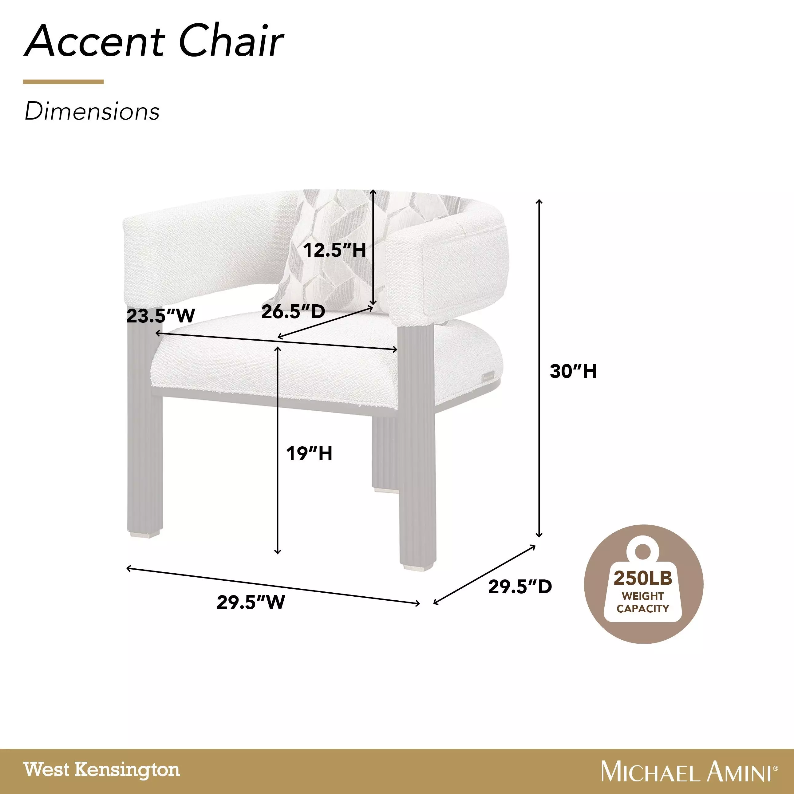 West Kensington Buff and Medium Espresso Upholstered Accent Chair