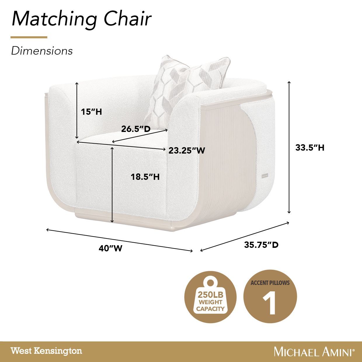 West Kensington Buff and Sea Salt Caramel Upholstered Matching Chair