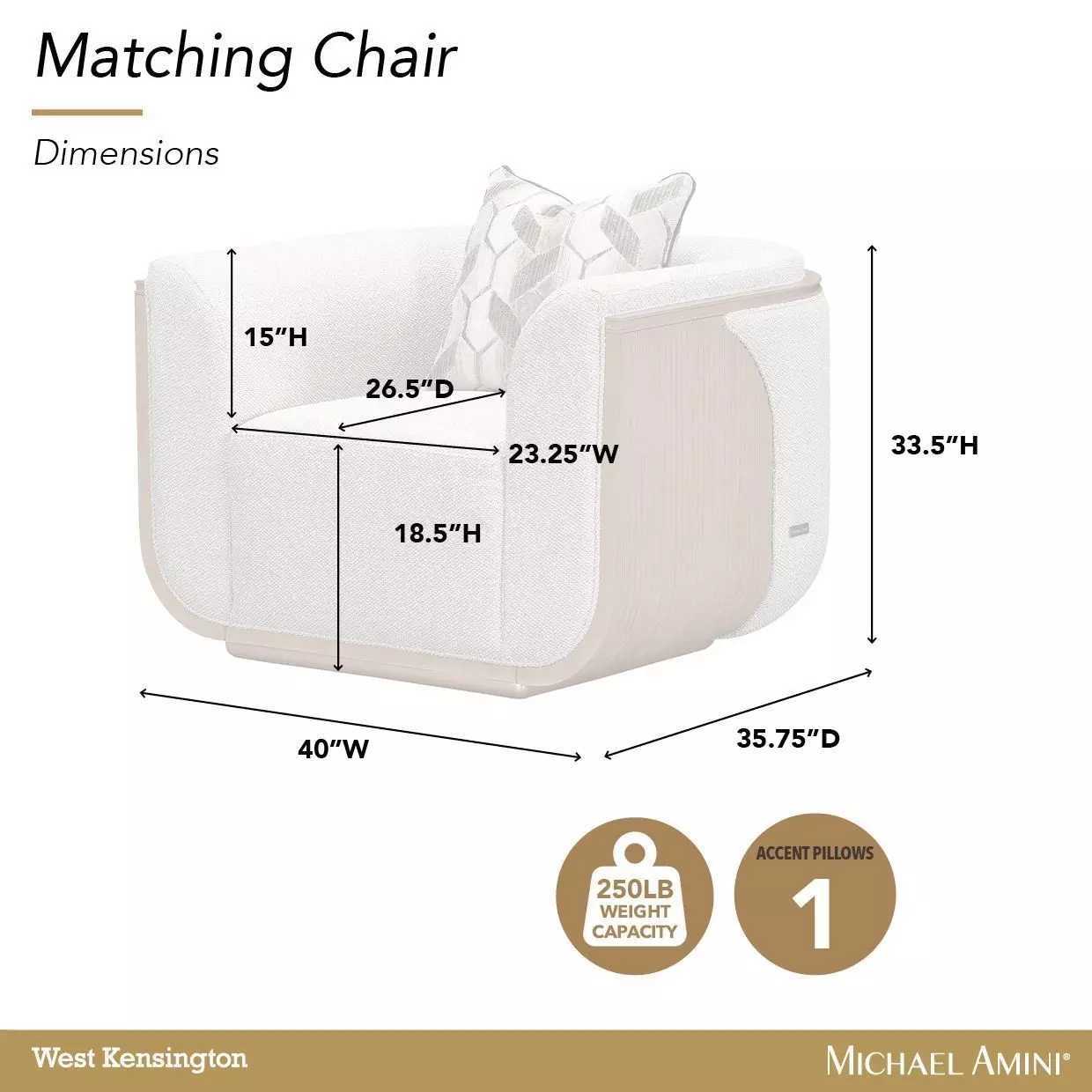 West Kensington Buff and Sea Salt Caramel Upholstered Matching Chair