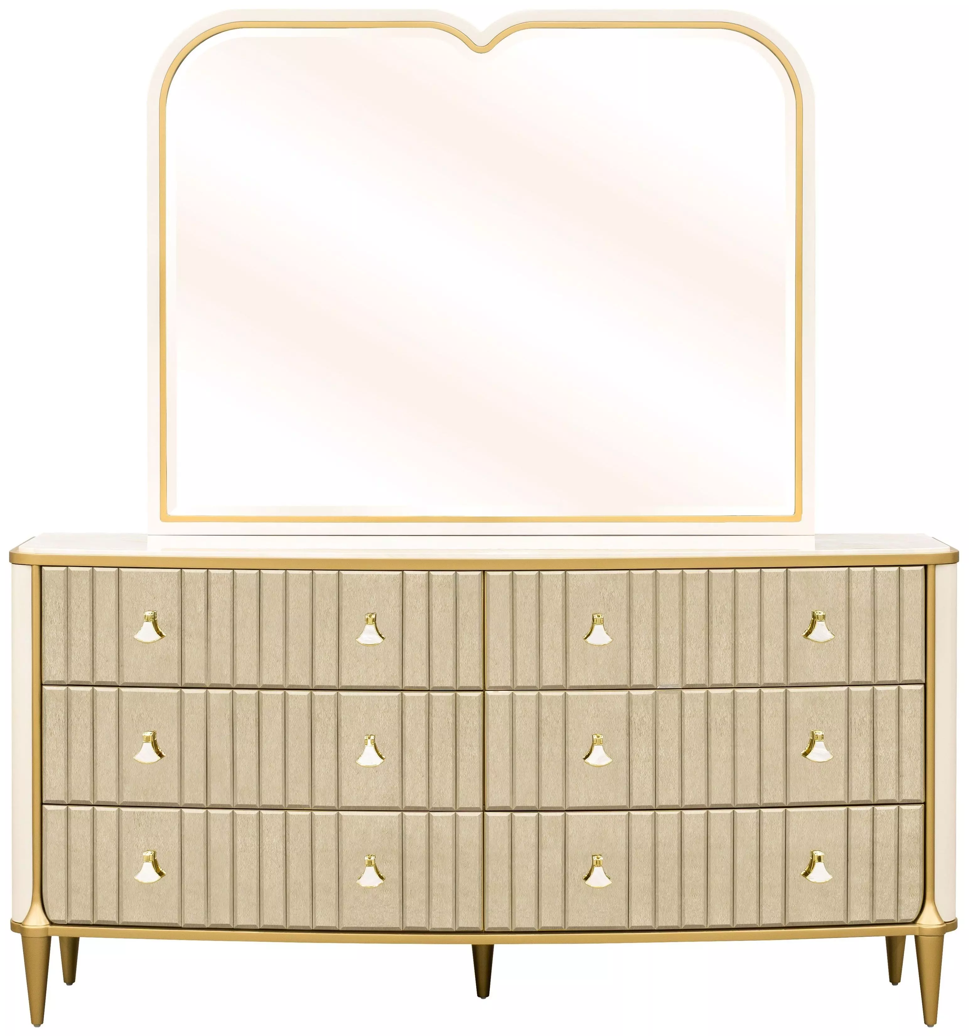 gold metallic dresser Scotts Square with Mirror nosale