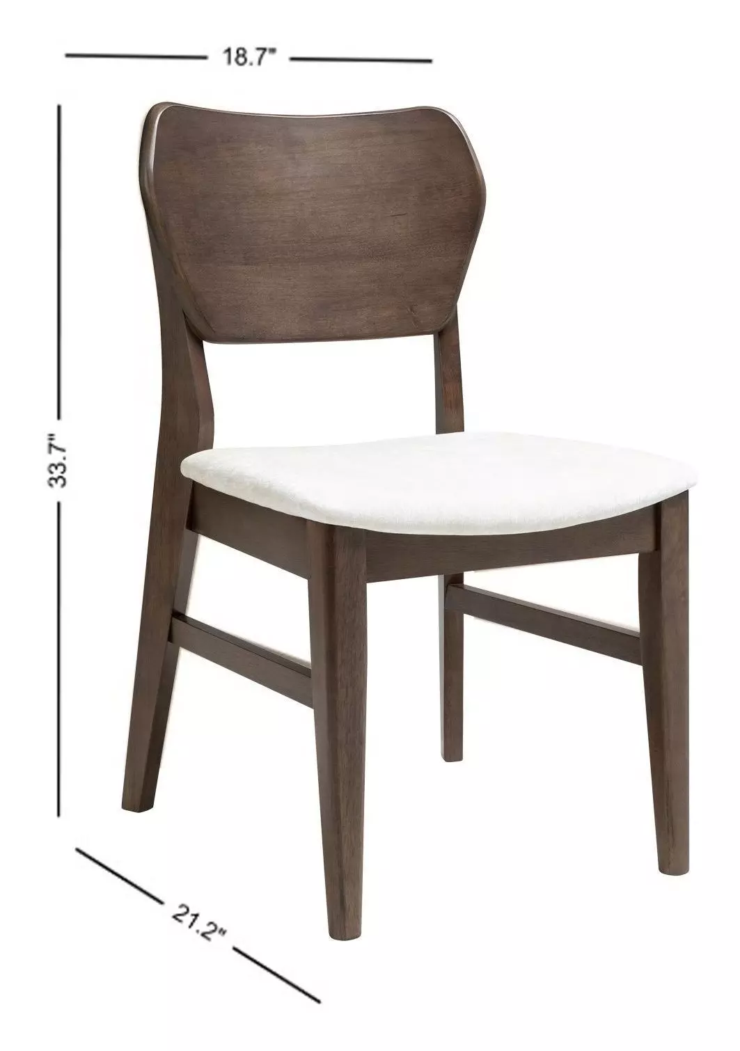 West End Ivory and Saddle Brown Upholstered Side Chair Set of 2