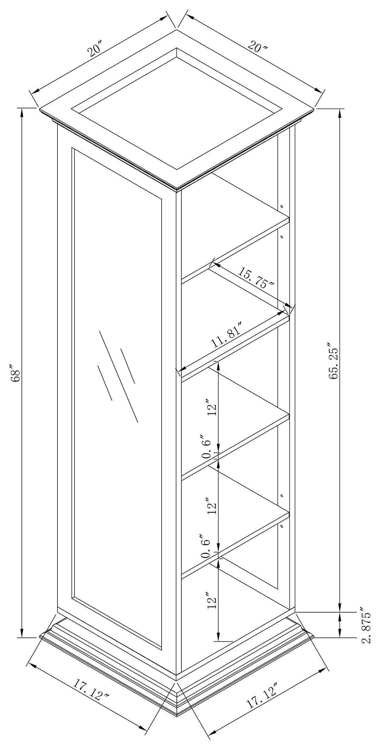 Robinsons Black Swivel Accent Cabinet