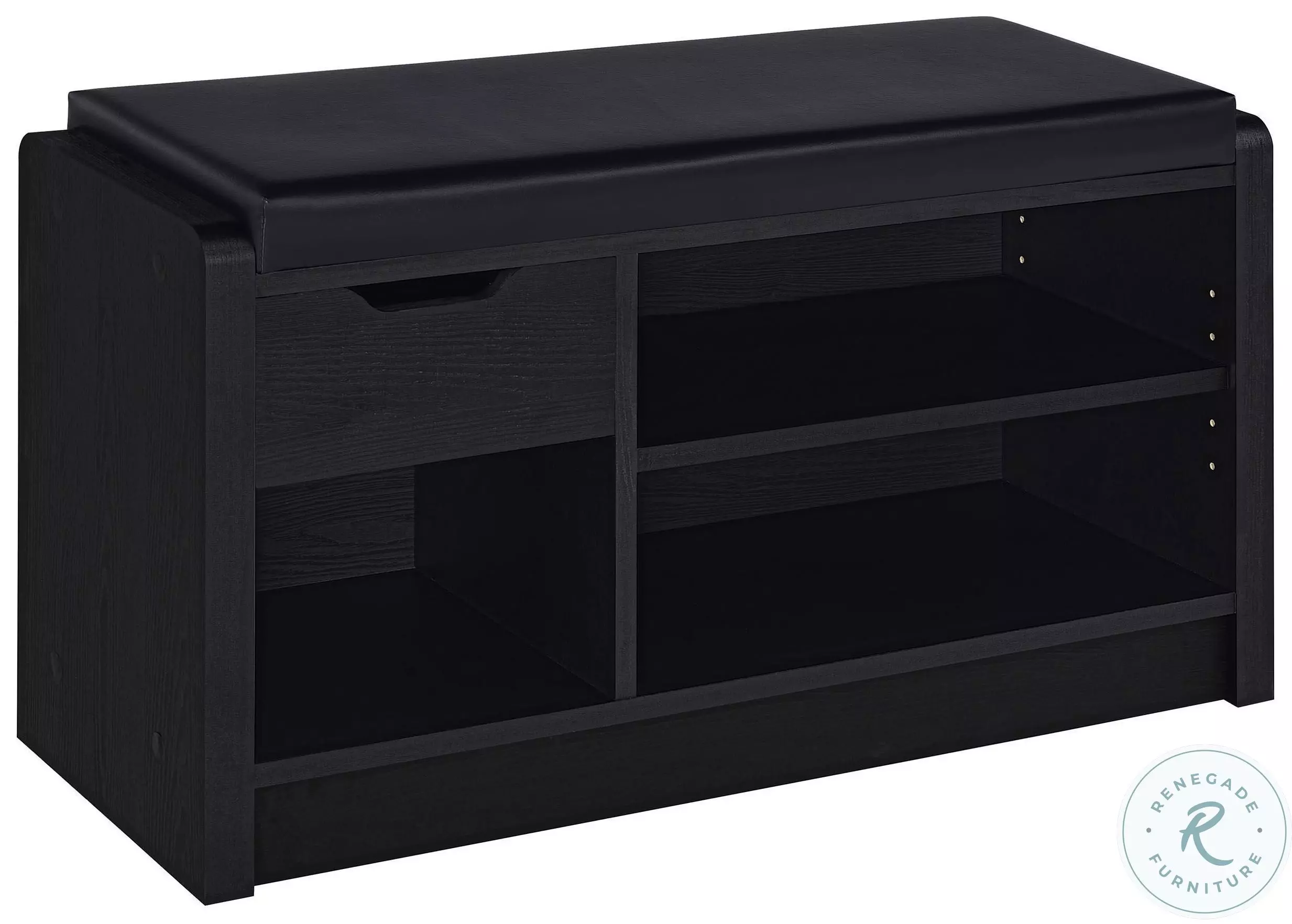 Arrington Black Storage Bench From Coaster Furniture | Coleman Furniture
