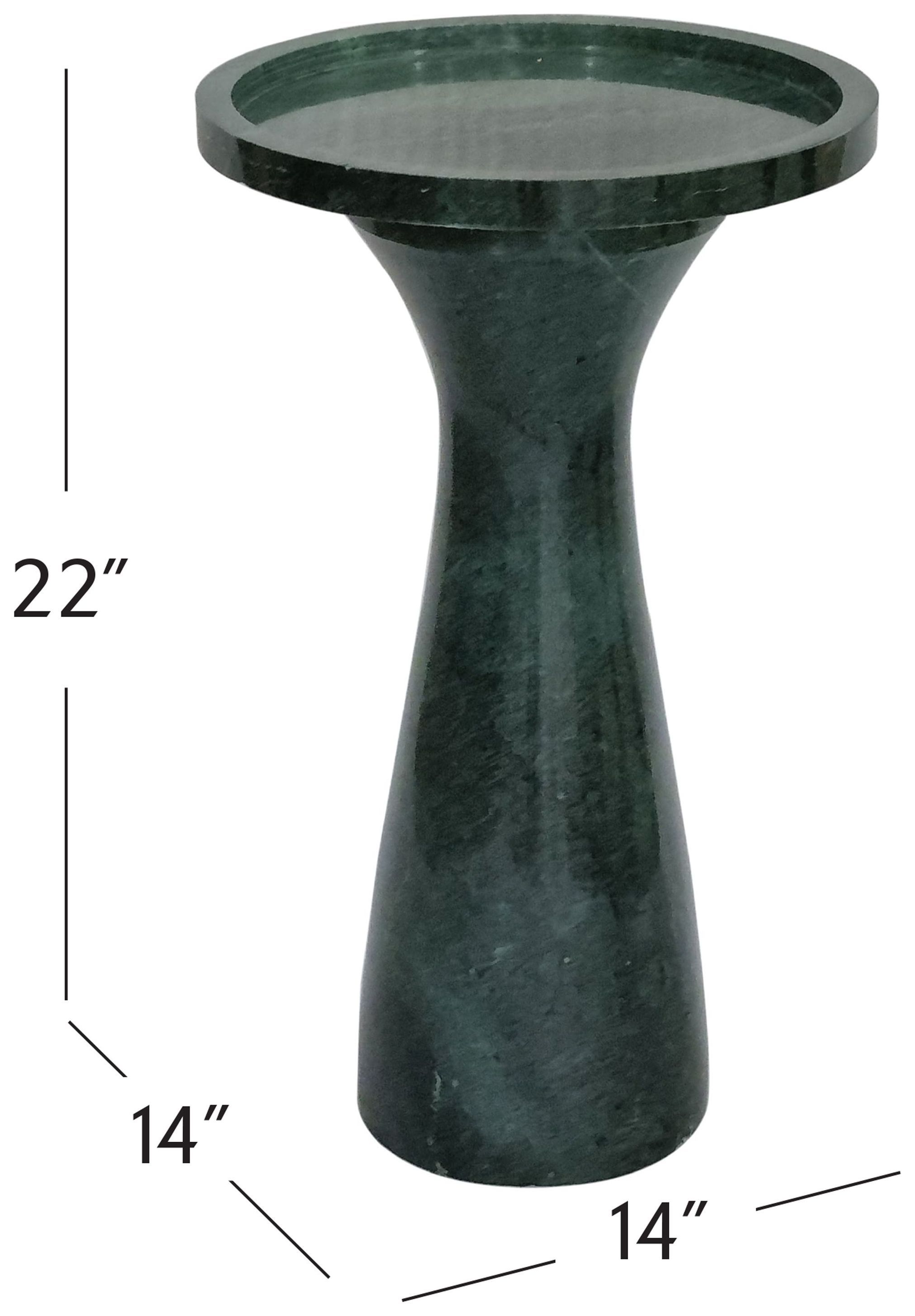 Baird Emerald Marble Round Accent Table