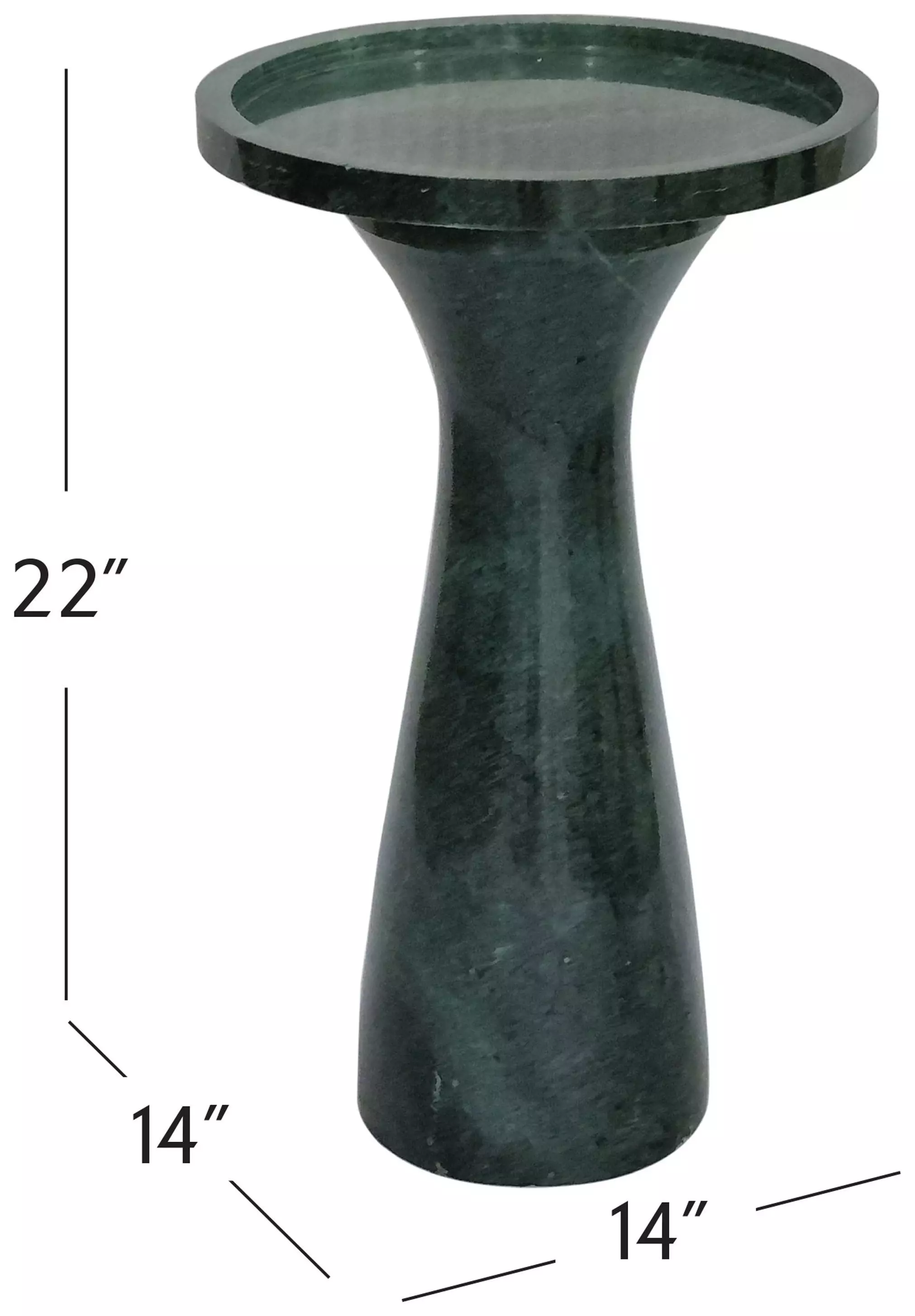 Baird Emerald Marble Round Accent Table