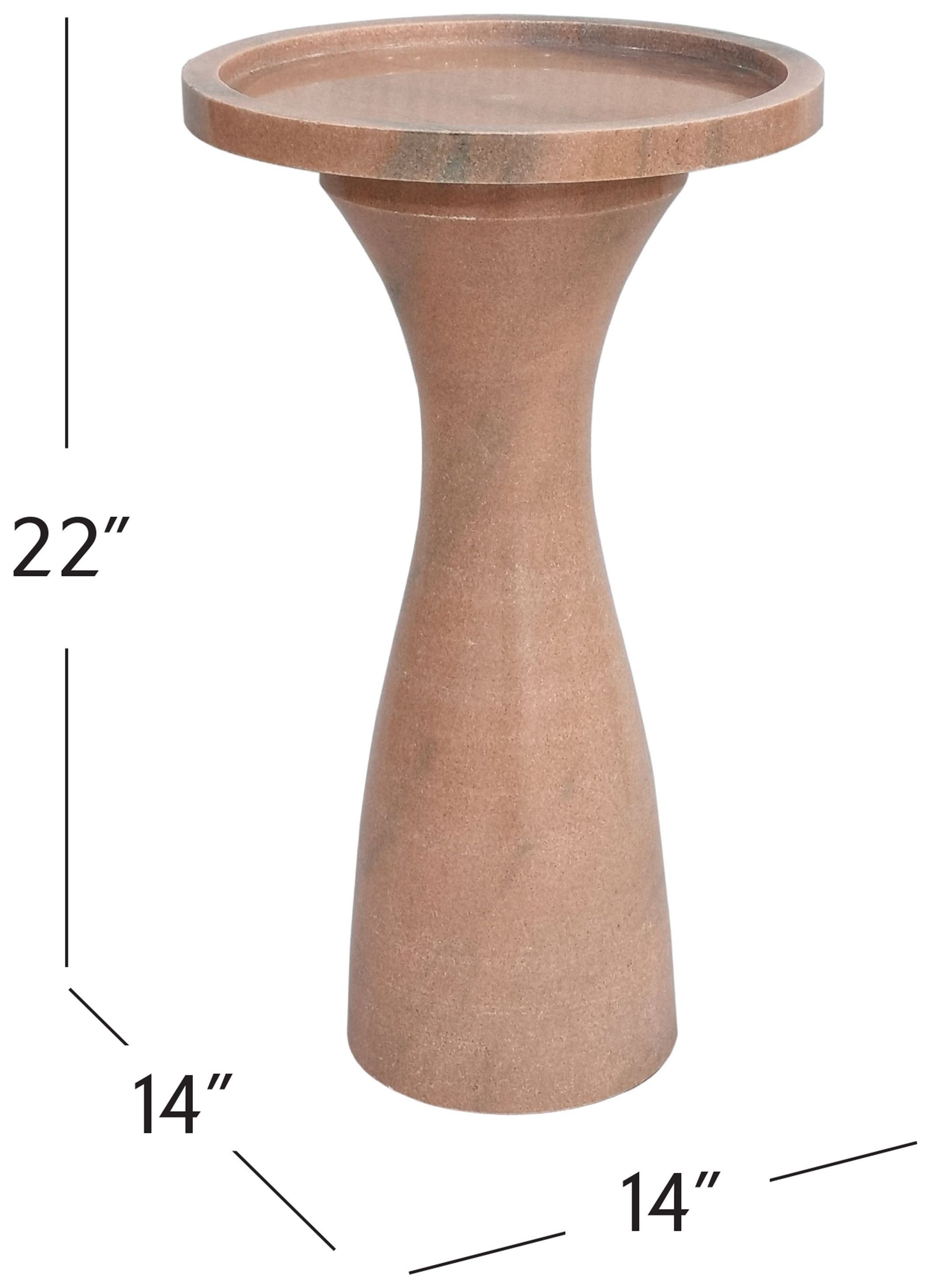 Baird Clay Marble Round Accent Table